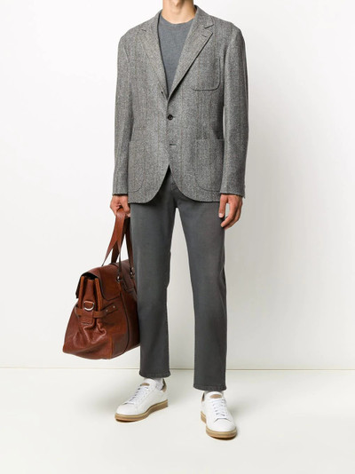 Brunello Cucinelli striped single breasted blazer outlook