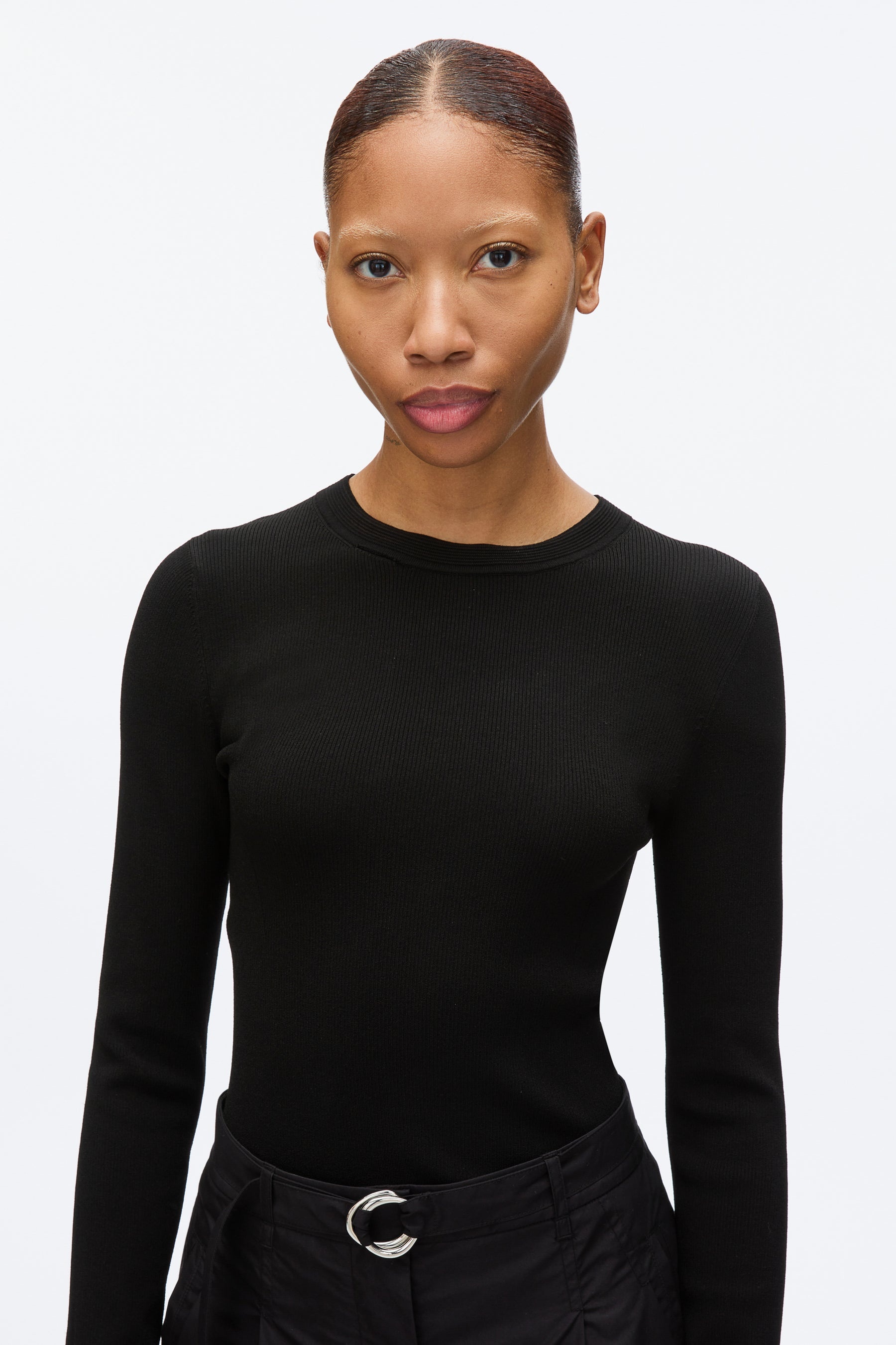Compact Rib Long Sleeve Tee - 5
