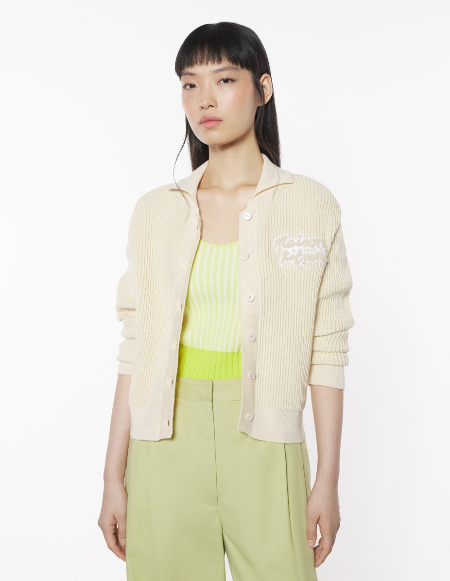 MAISON KITSUNE HANDWRITING RIBBED COMFORT CARDIGAN - 3