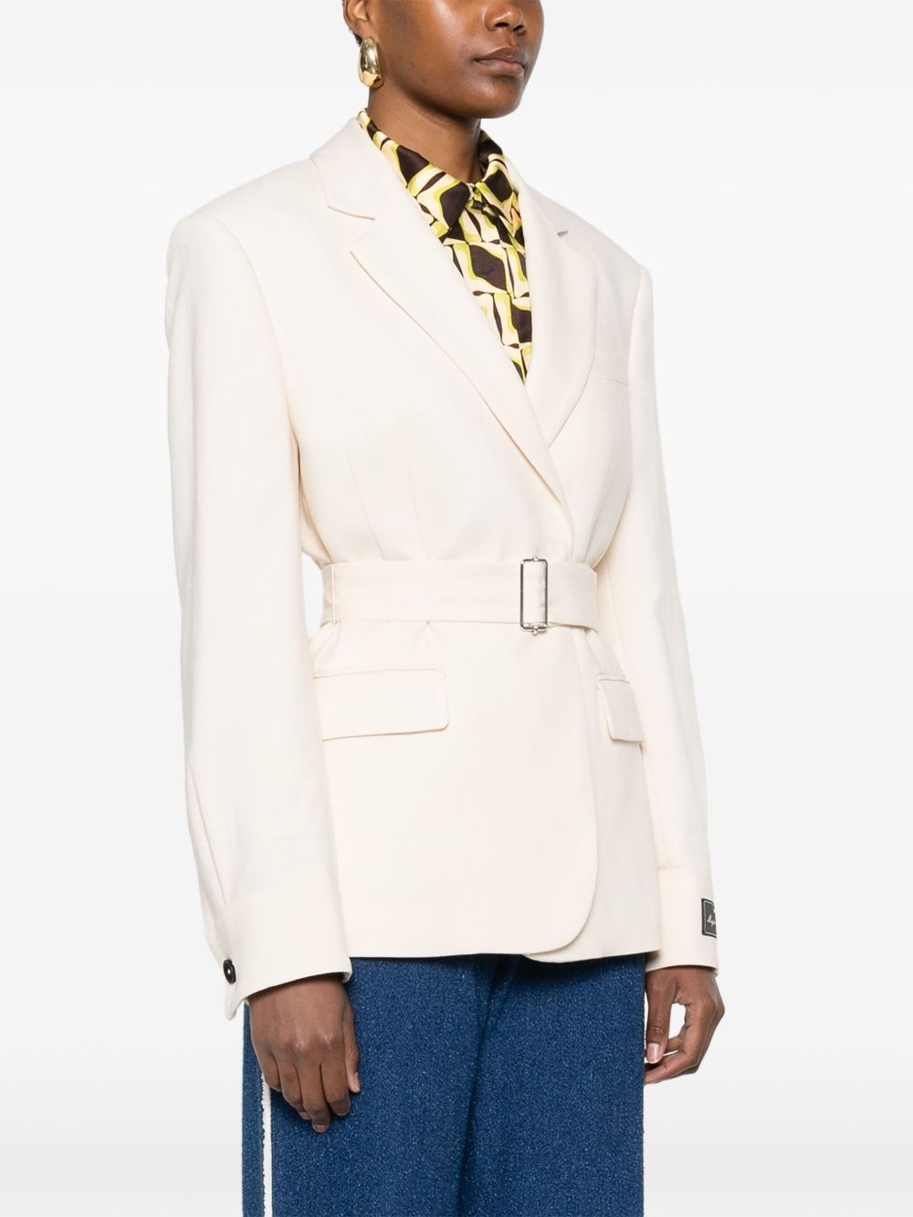 belted blazer - 3