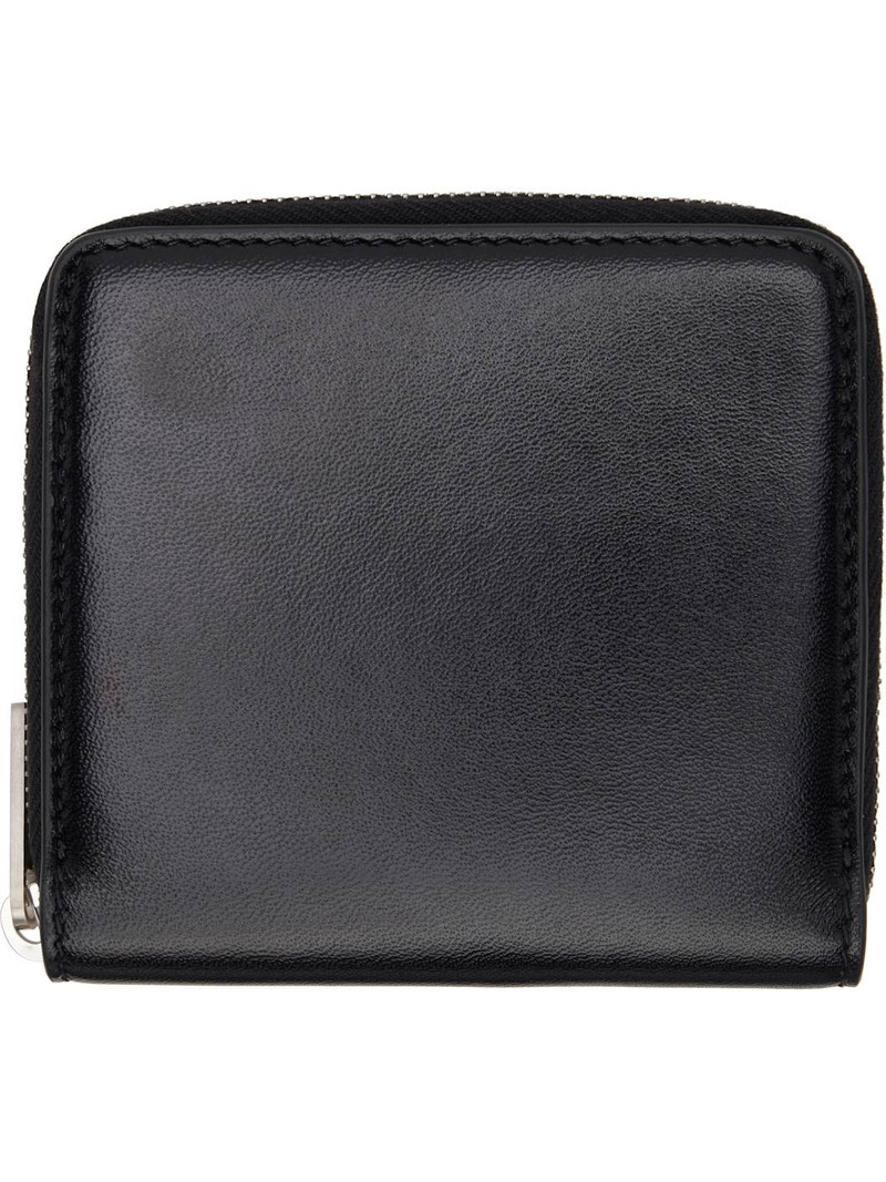 Rick Owens Black Hollywood Glossy Lamb Zipped Wallet outlook