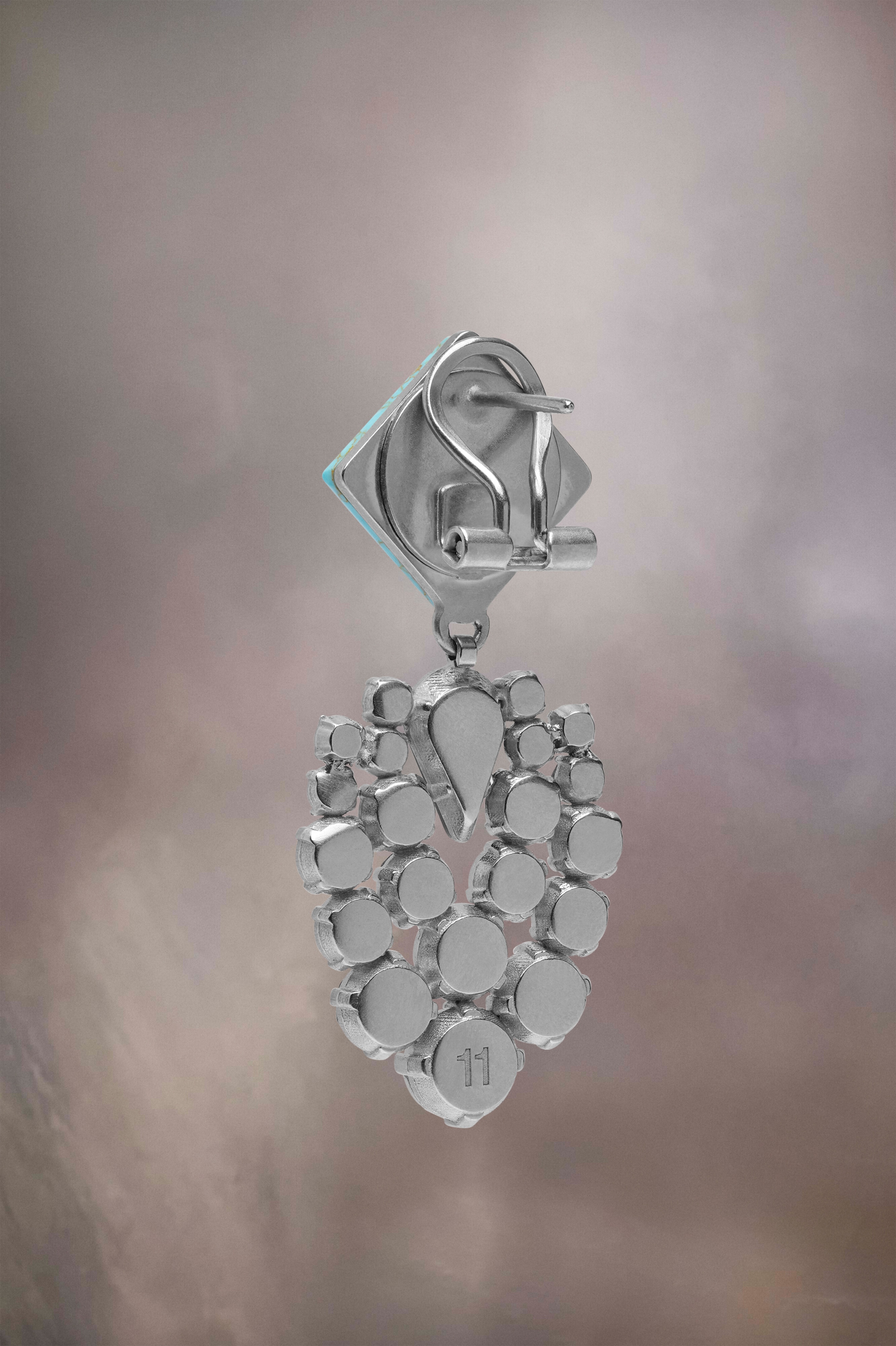 Rhinestone clip-on earrings - 2