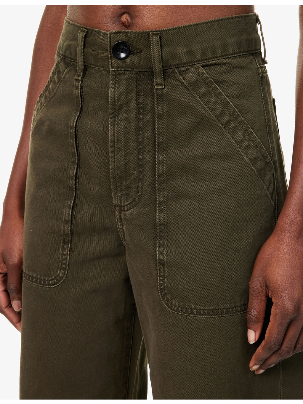 Ayla Cargo Crop-Leg Cotton Trousers - 5