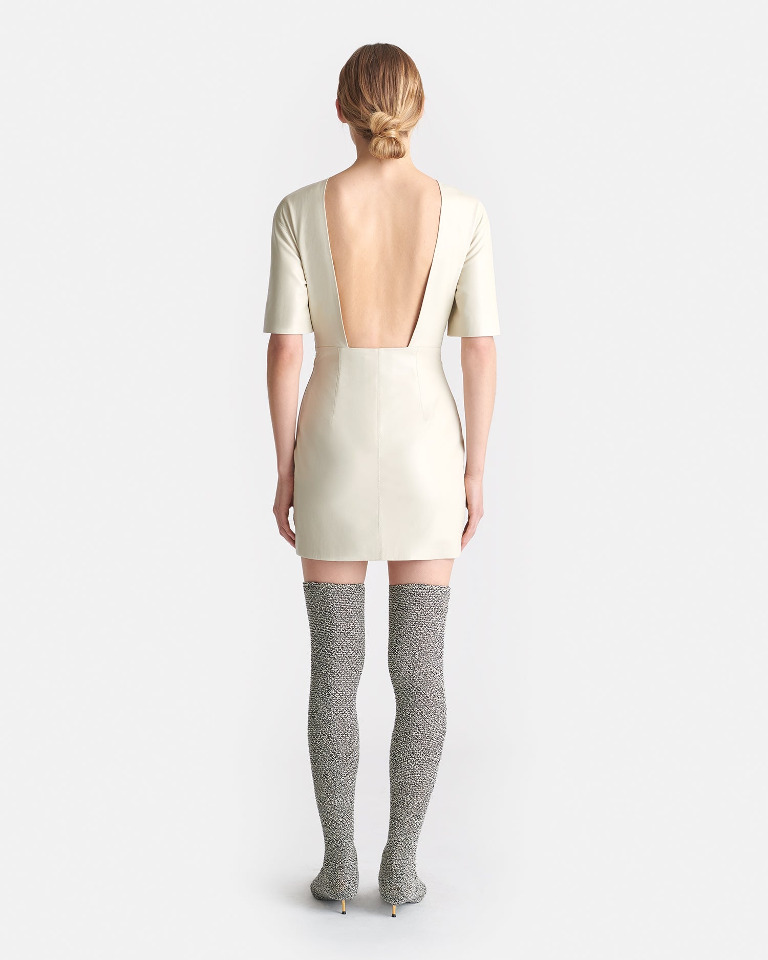 Fringed Okobor™ Alt-Leather Mini Dress - 3
