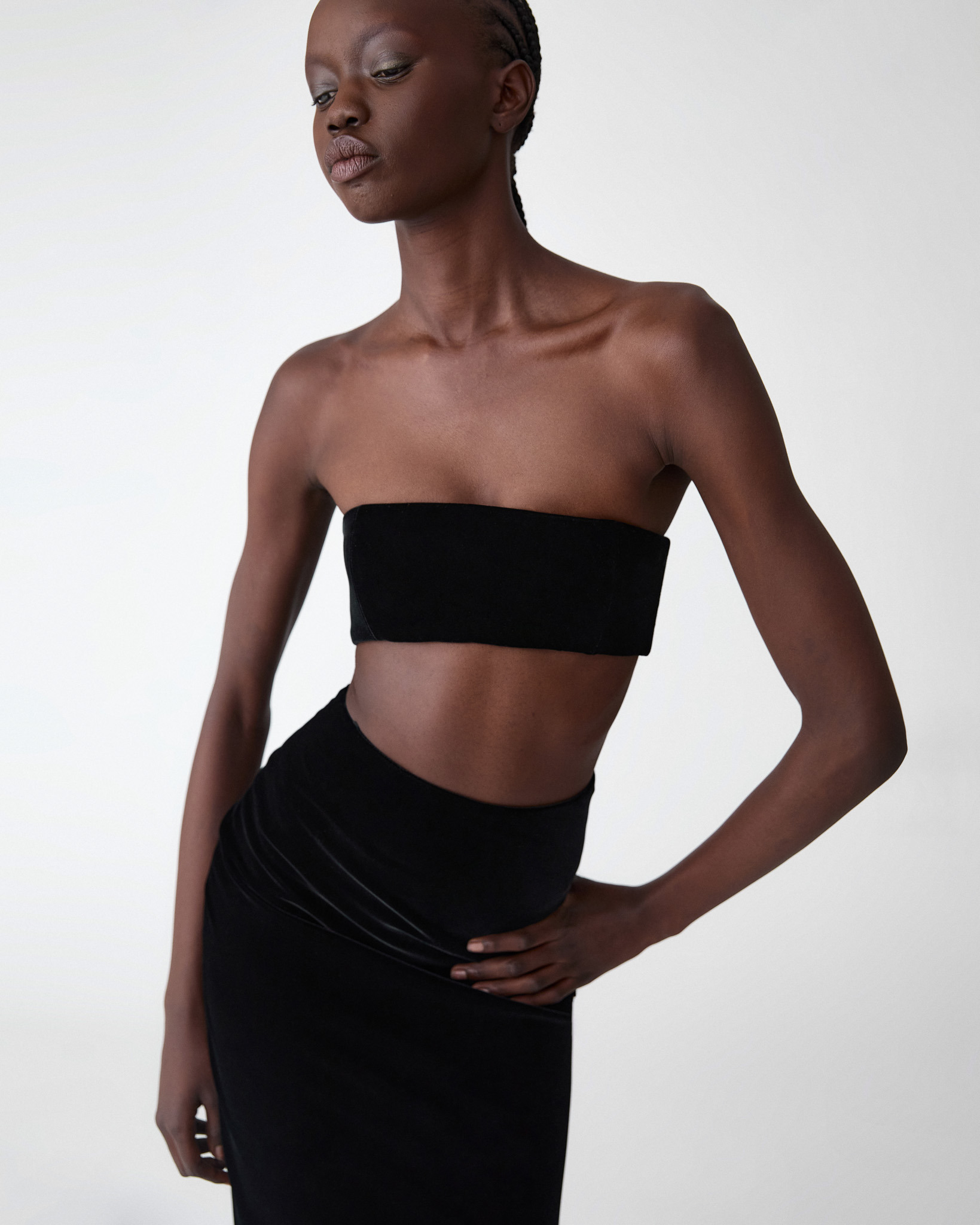 Velvet Bandeau Top - 2