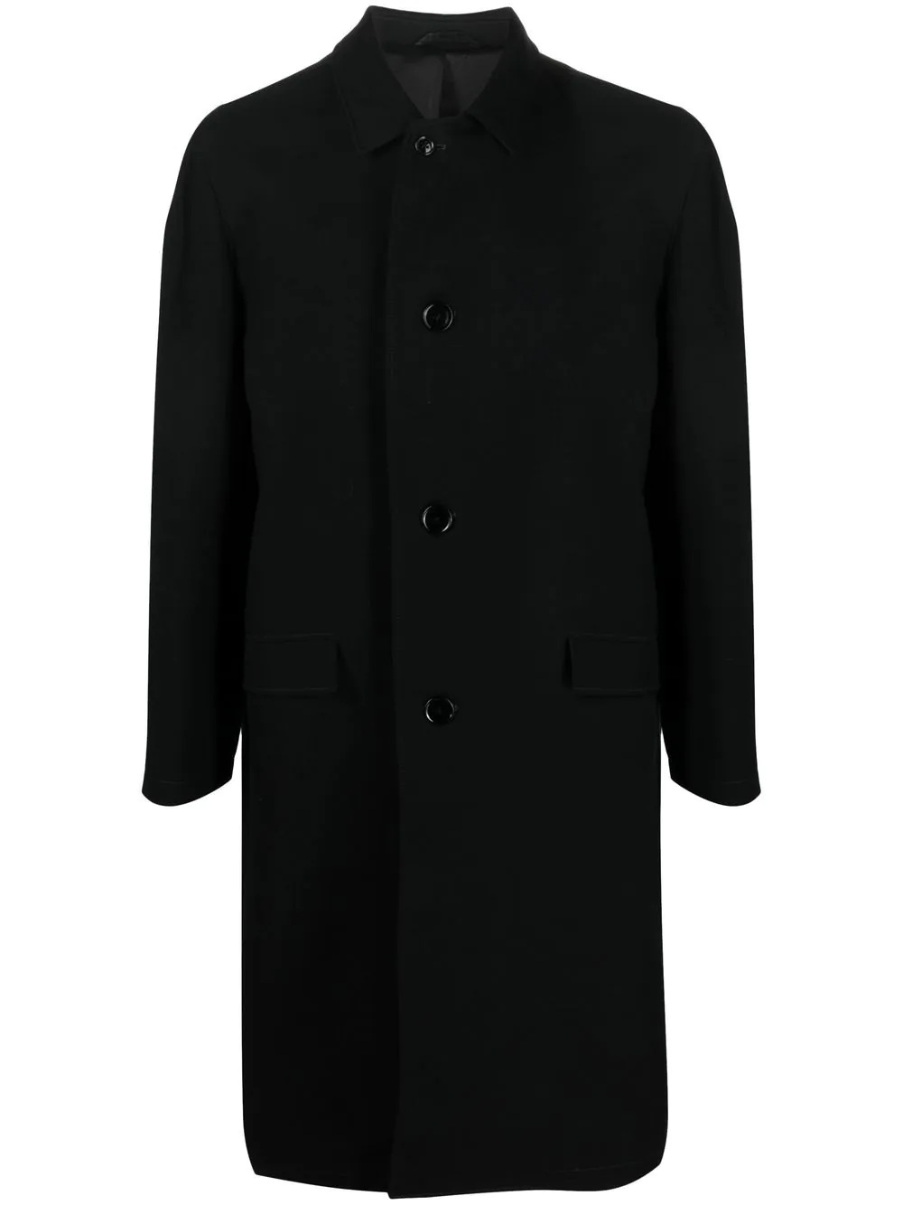 cotton-wool single breasted coat - 1