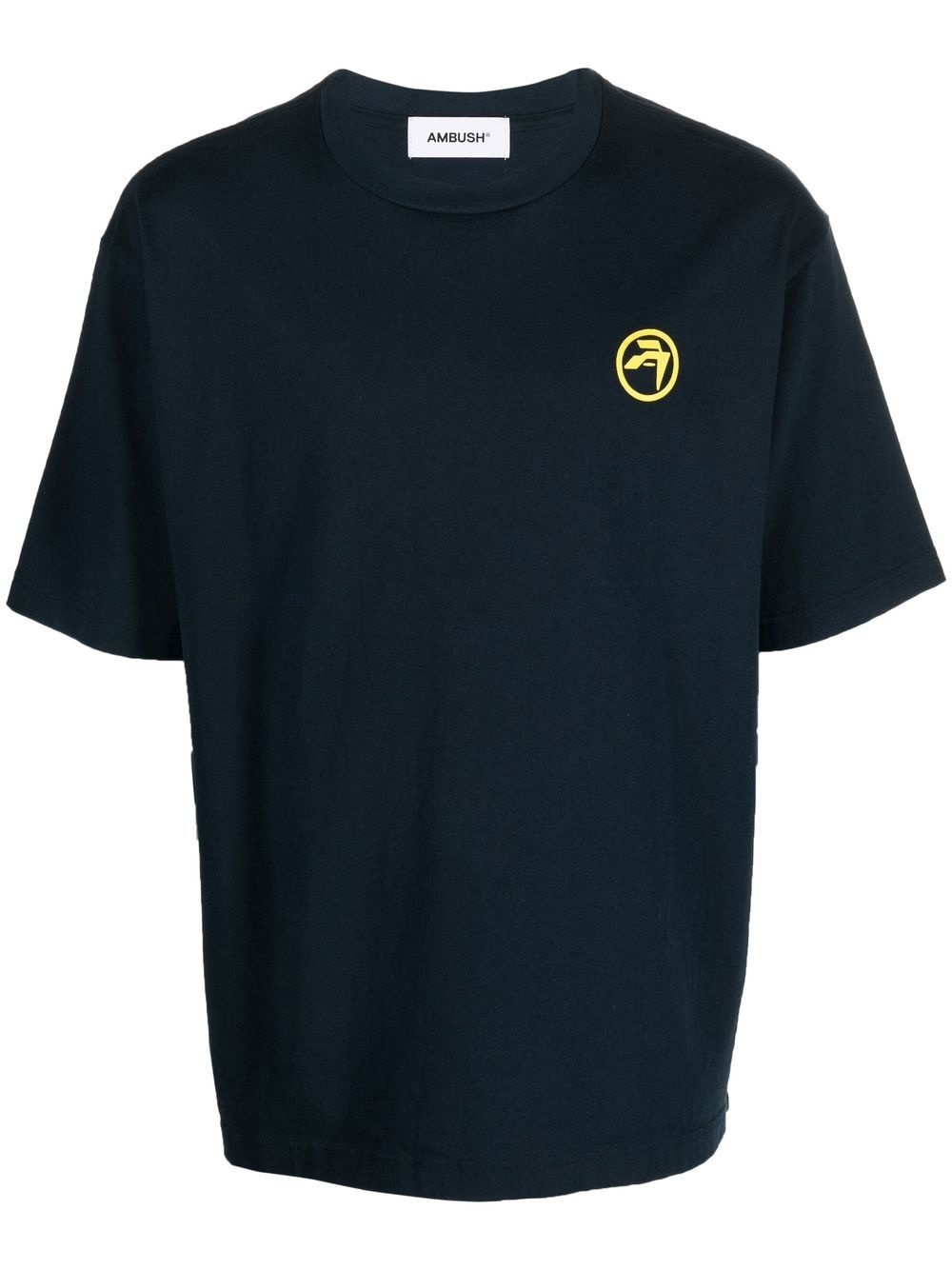 Records-print cotton T-shirt - 1
