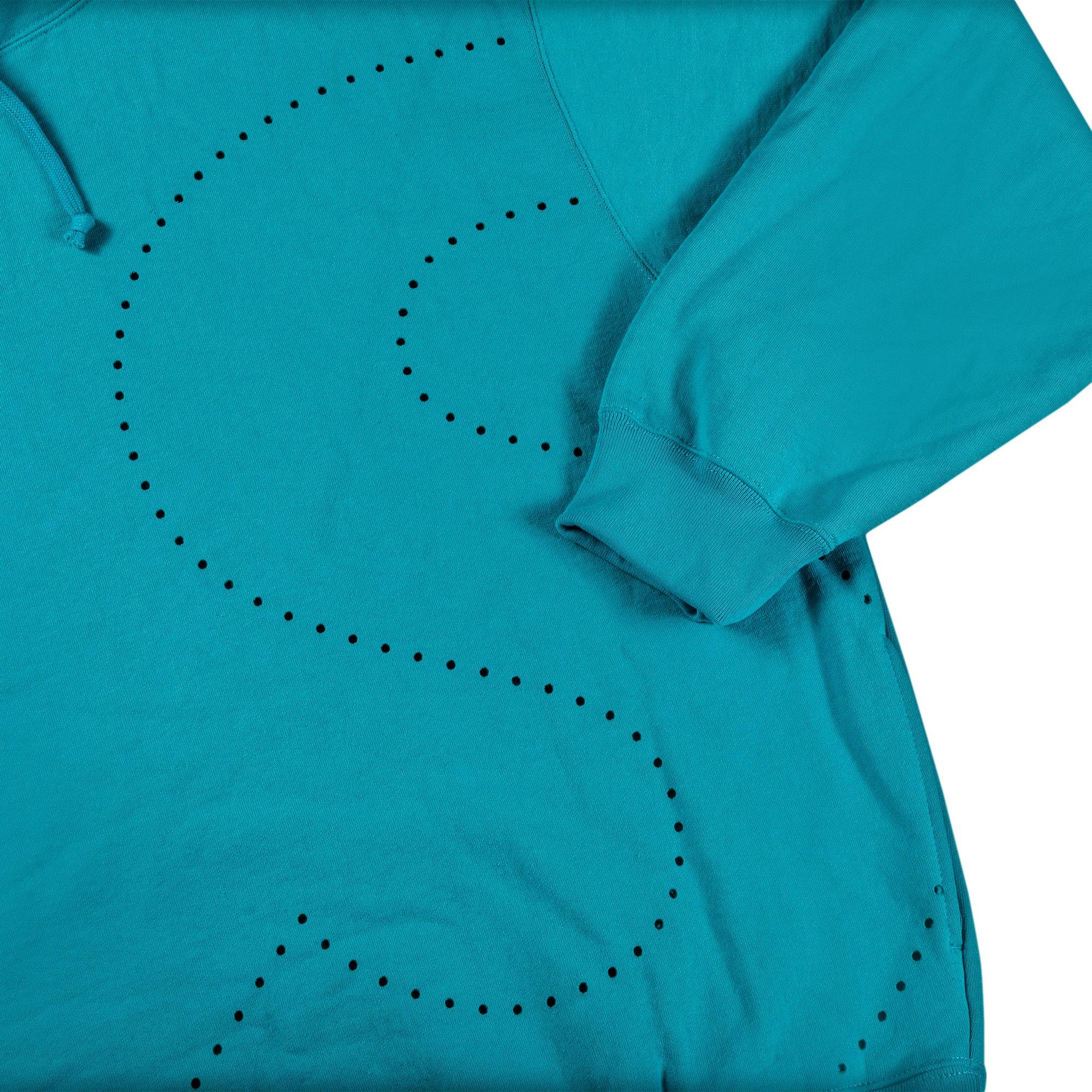 Supreme Laser Cut S Logo Hooded Sweatshirt 'Cyan' - 2