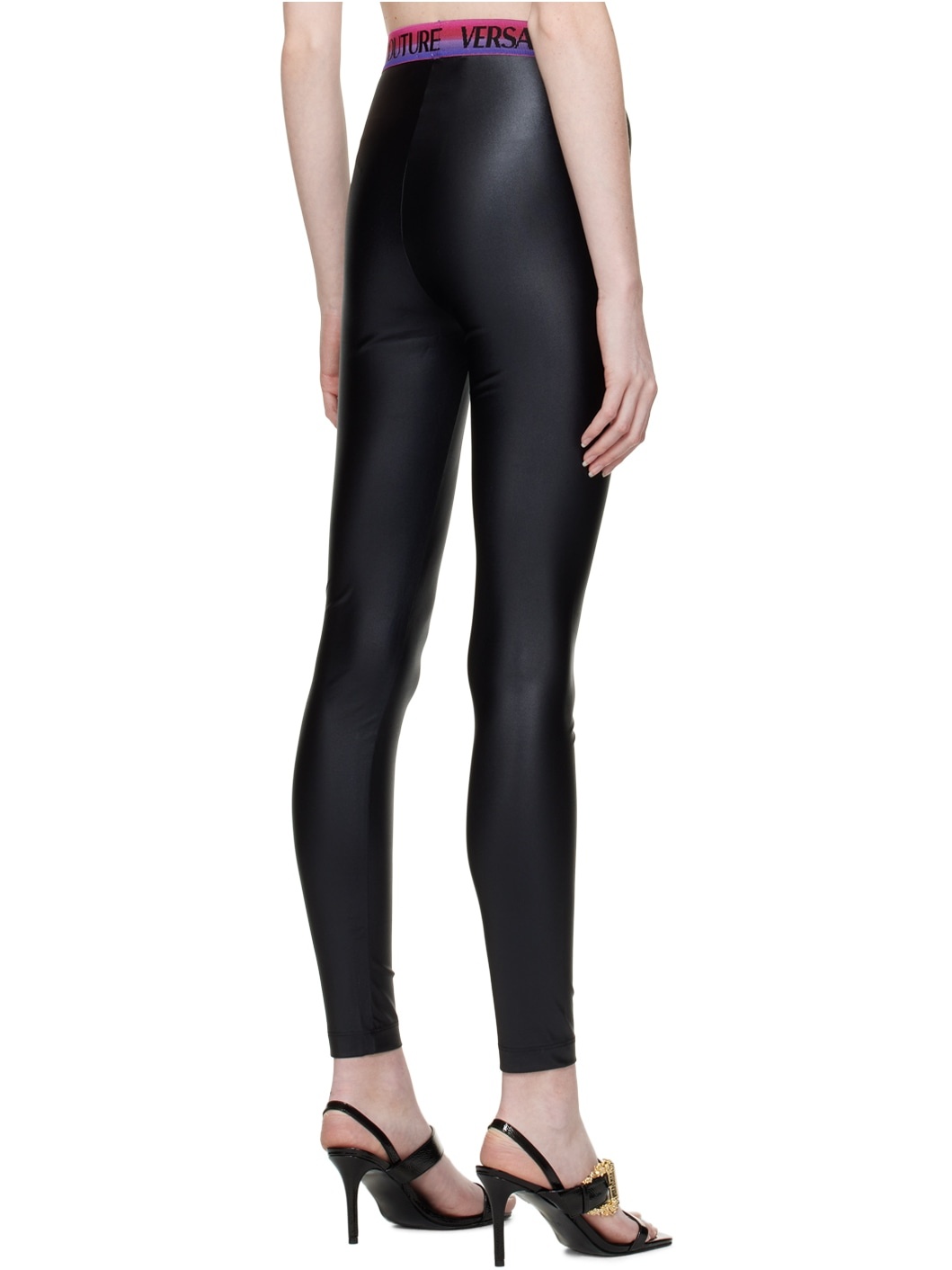 Black Jacquard Leggings - 3