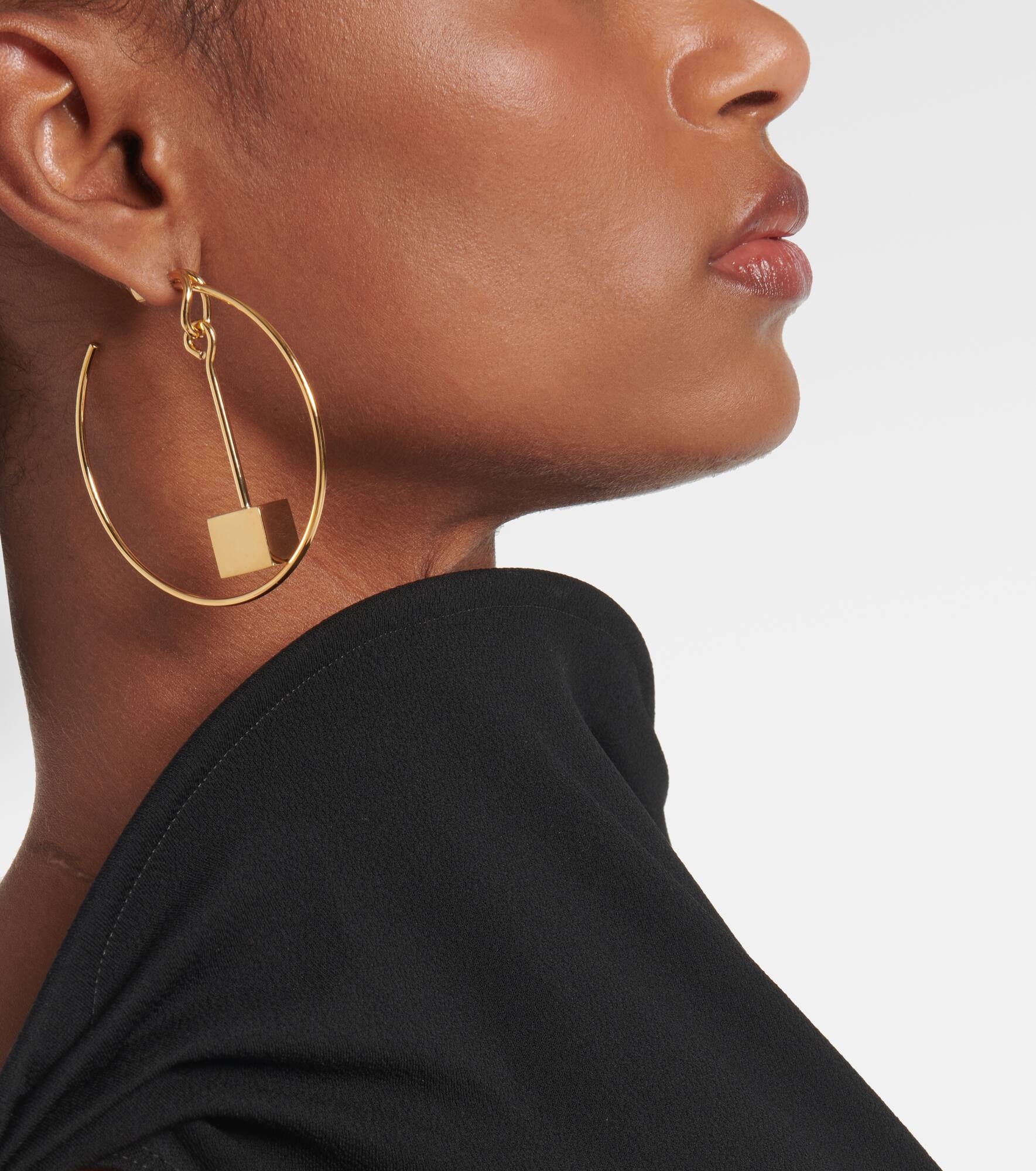Asymmetric hoop earrings - 7