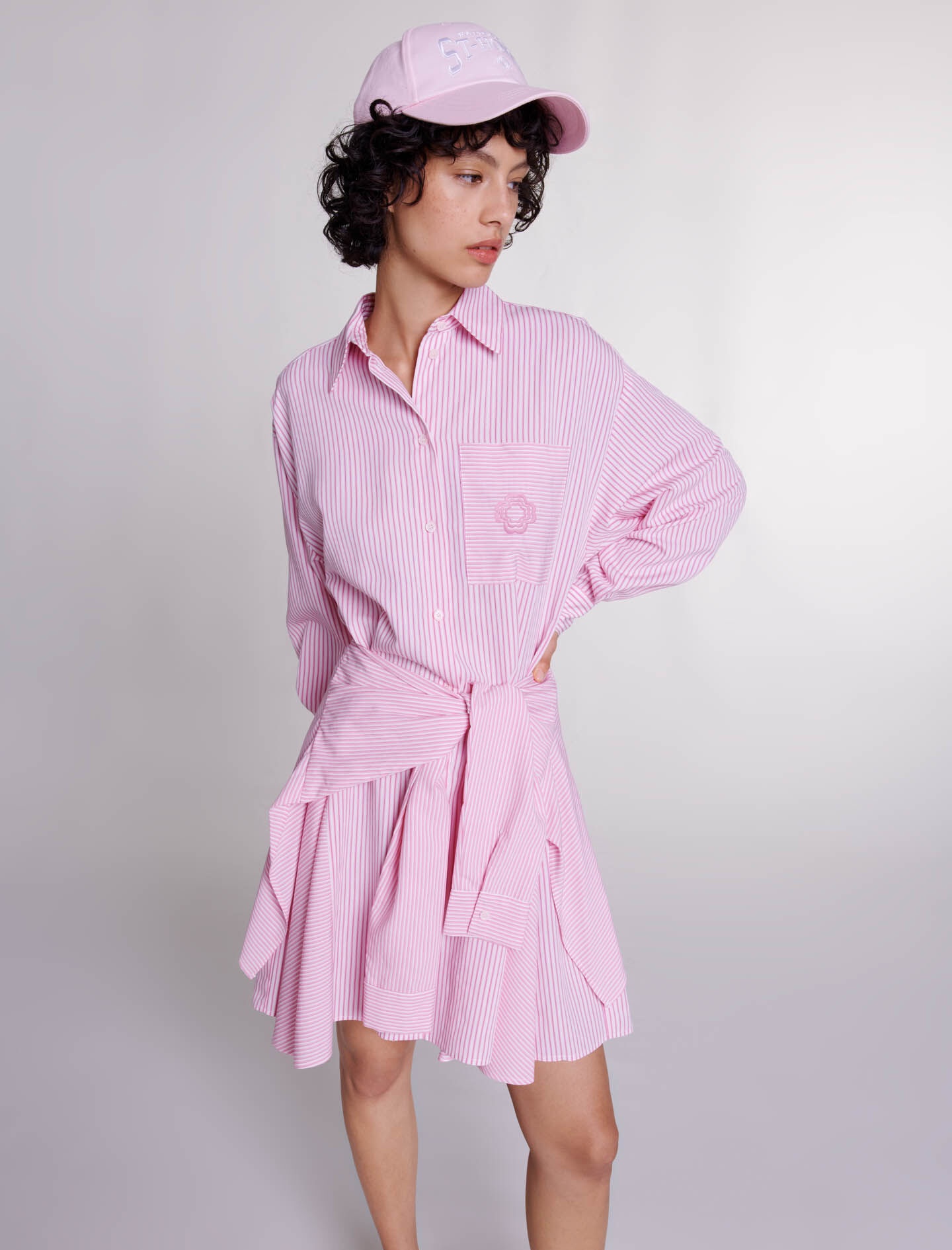 Striped shirt dress - 3