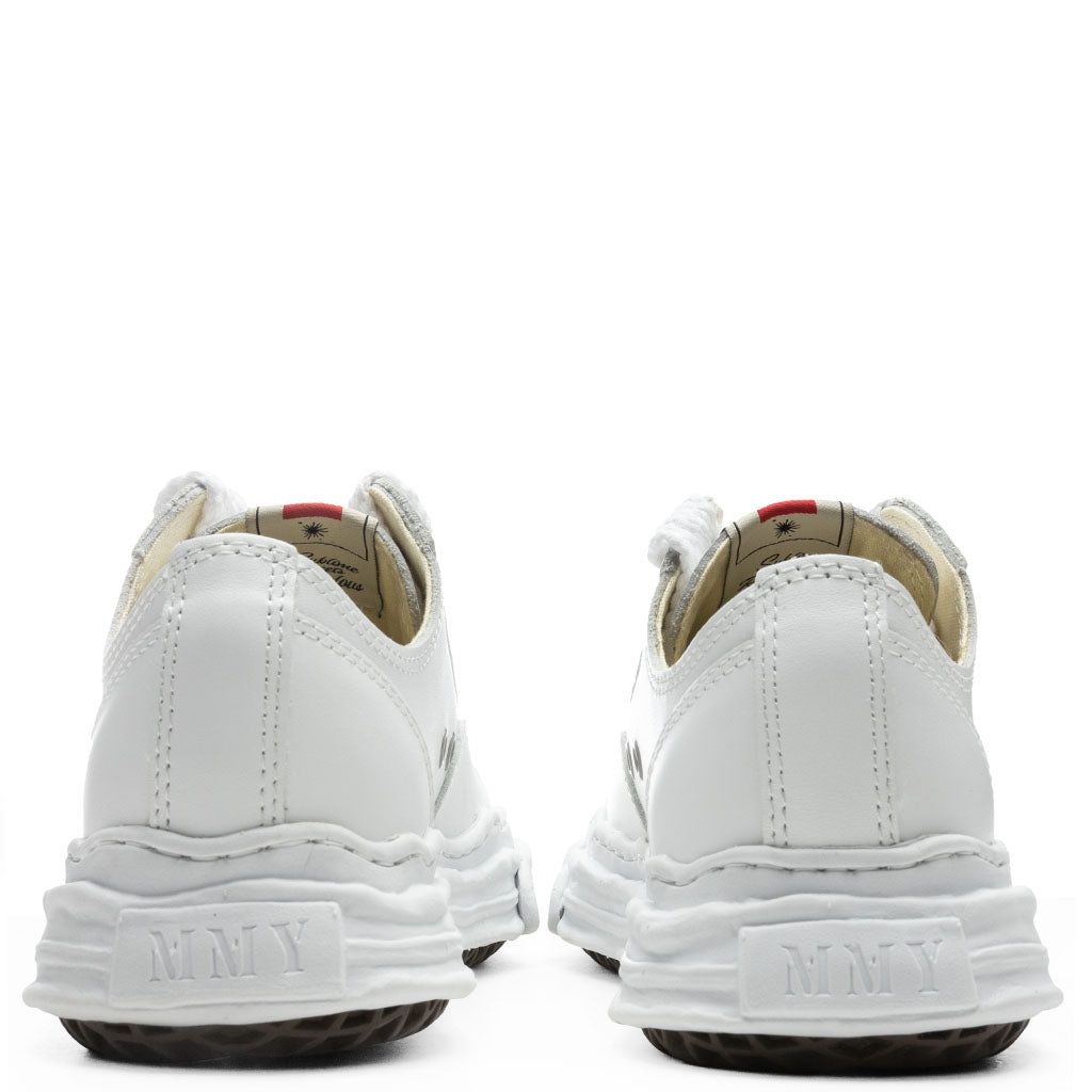 HANK LOW OG SOLE TOE CAP LEATHER SNEAKER - WHITE - 4