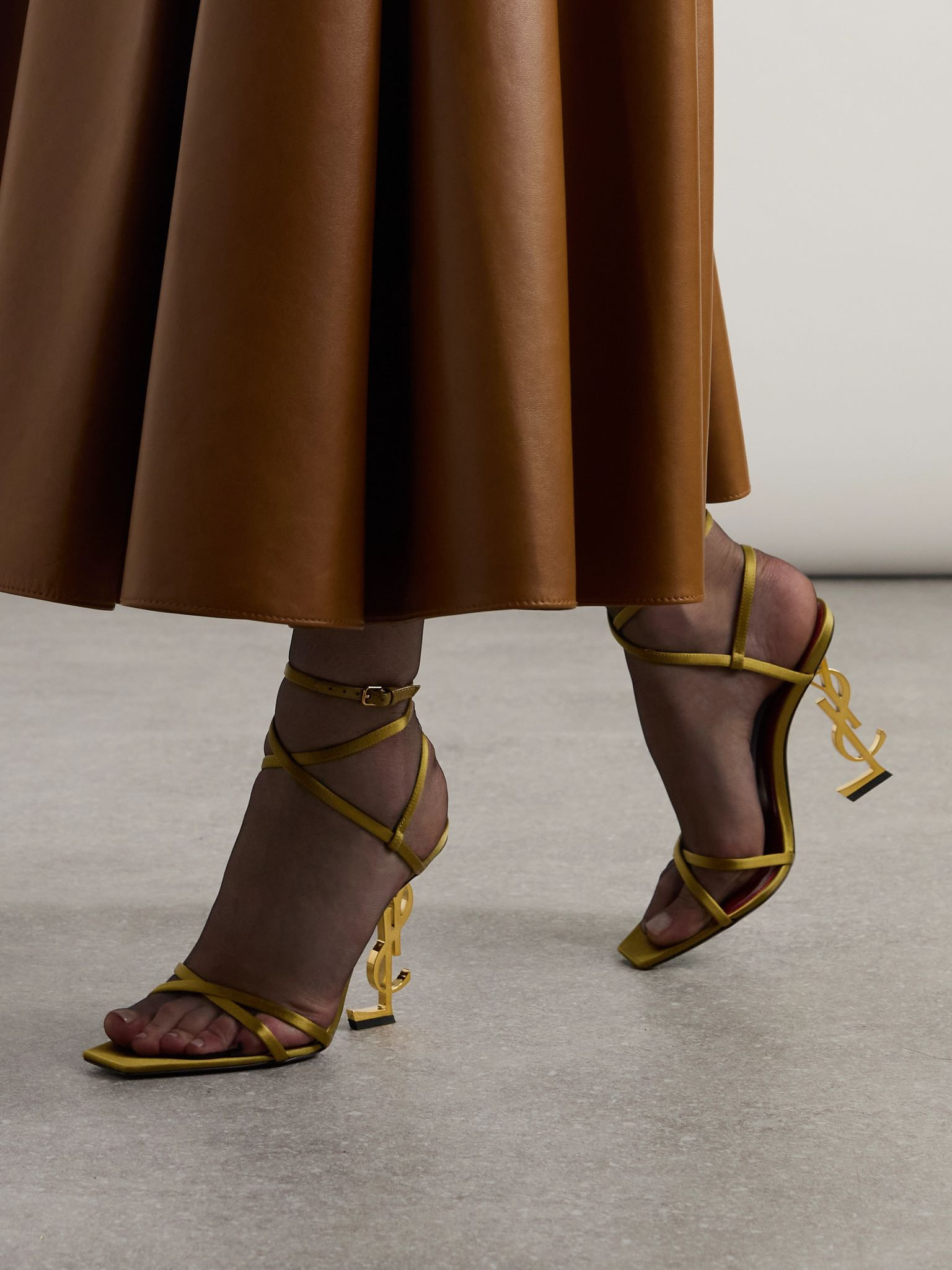 Opyum satin sandals Gold - 2