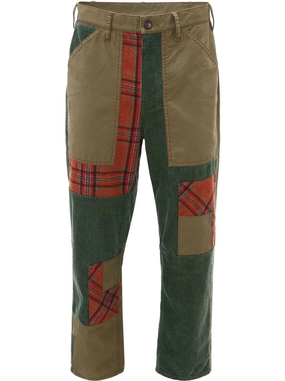 cropped patchwork Fatigue trousers - 1