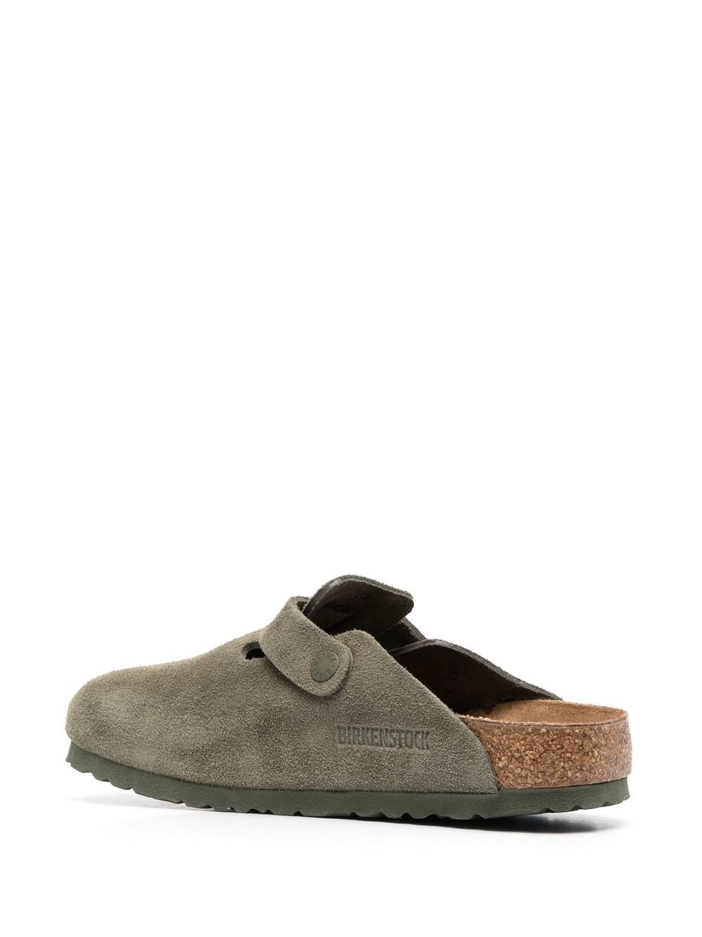 Boston buckle-detail suede clogs - 3
