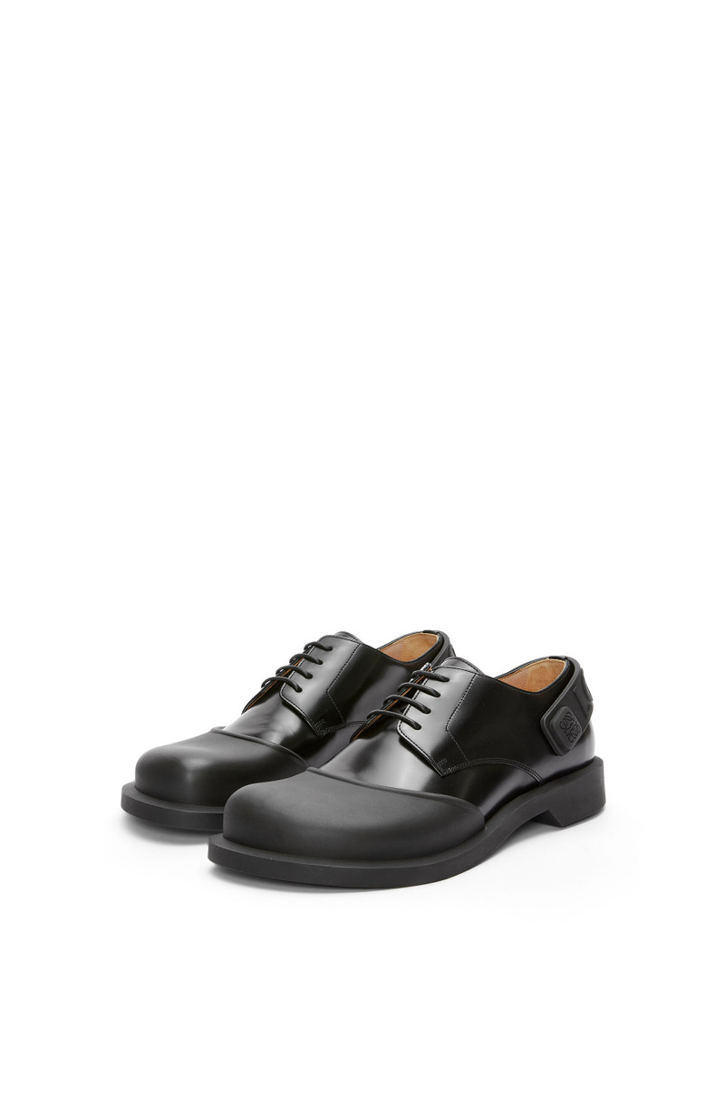 Derby shoe in rubber and brushed-off calfskin 3
