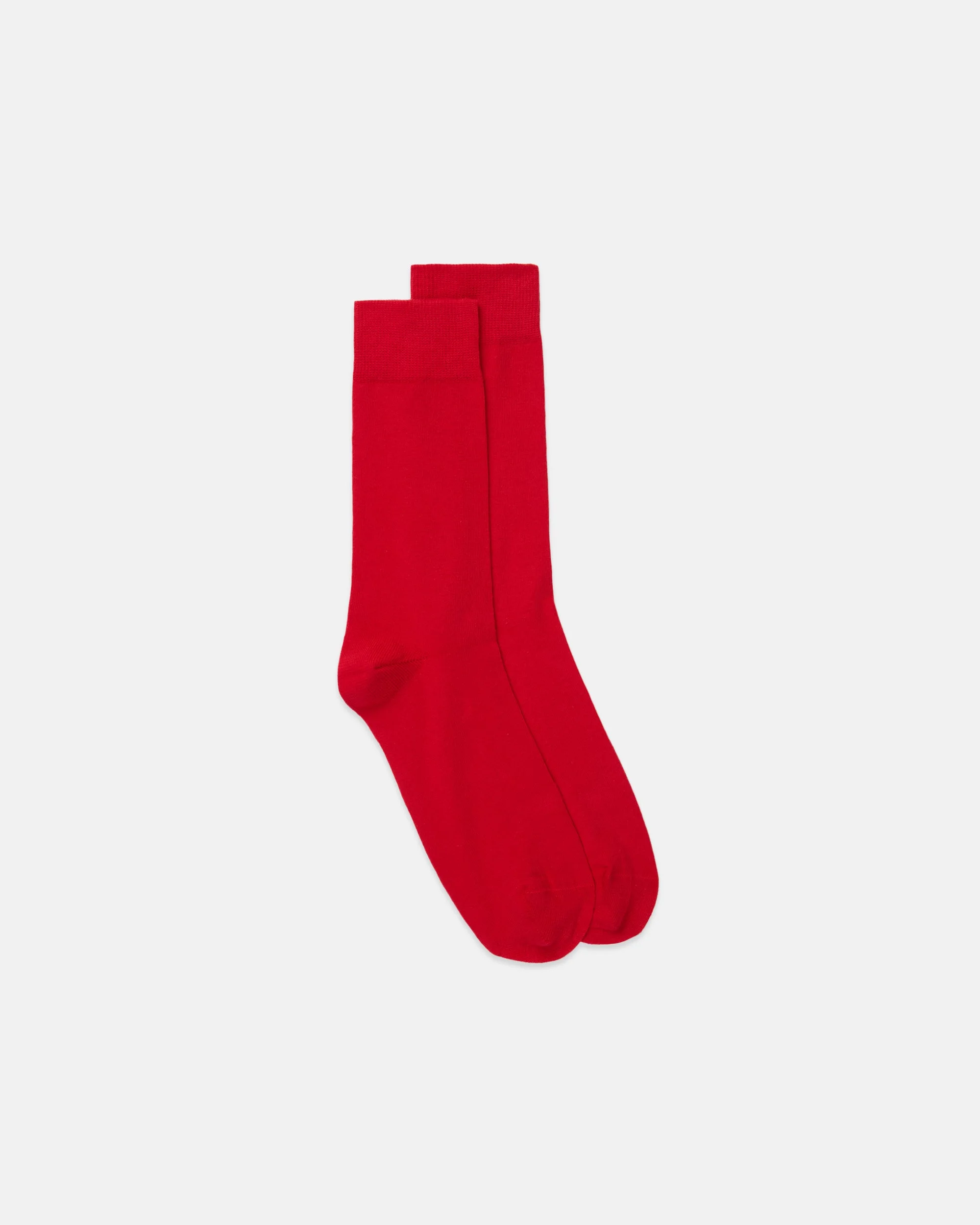 SOLID RED COTTON SOCKS - 1