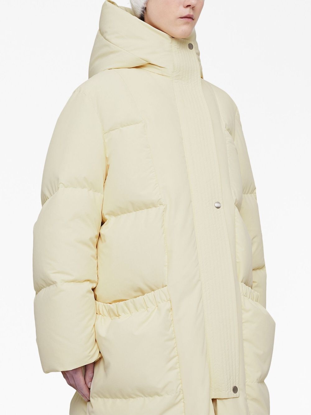 hooded quilted down coat - 5