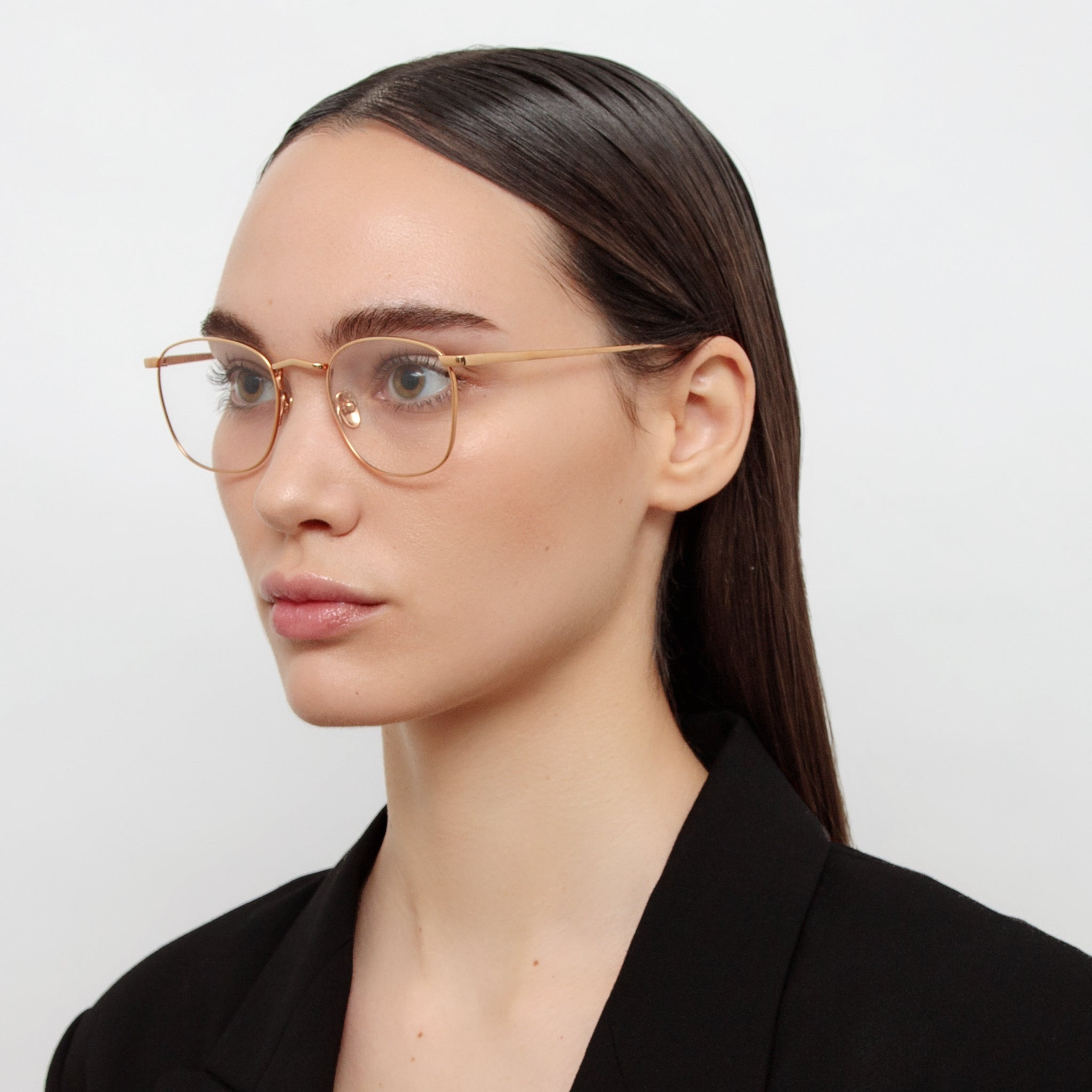 THE SIMON | SQUARE OPTICAL FRAME IN ROSE GOLD (C8) - 4