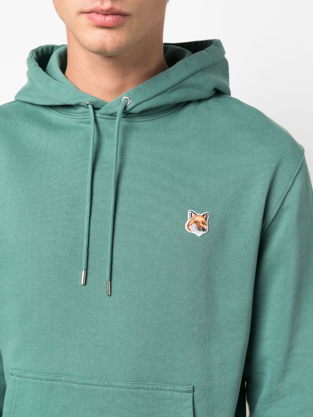Fox-motif cotton hoodie - 5