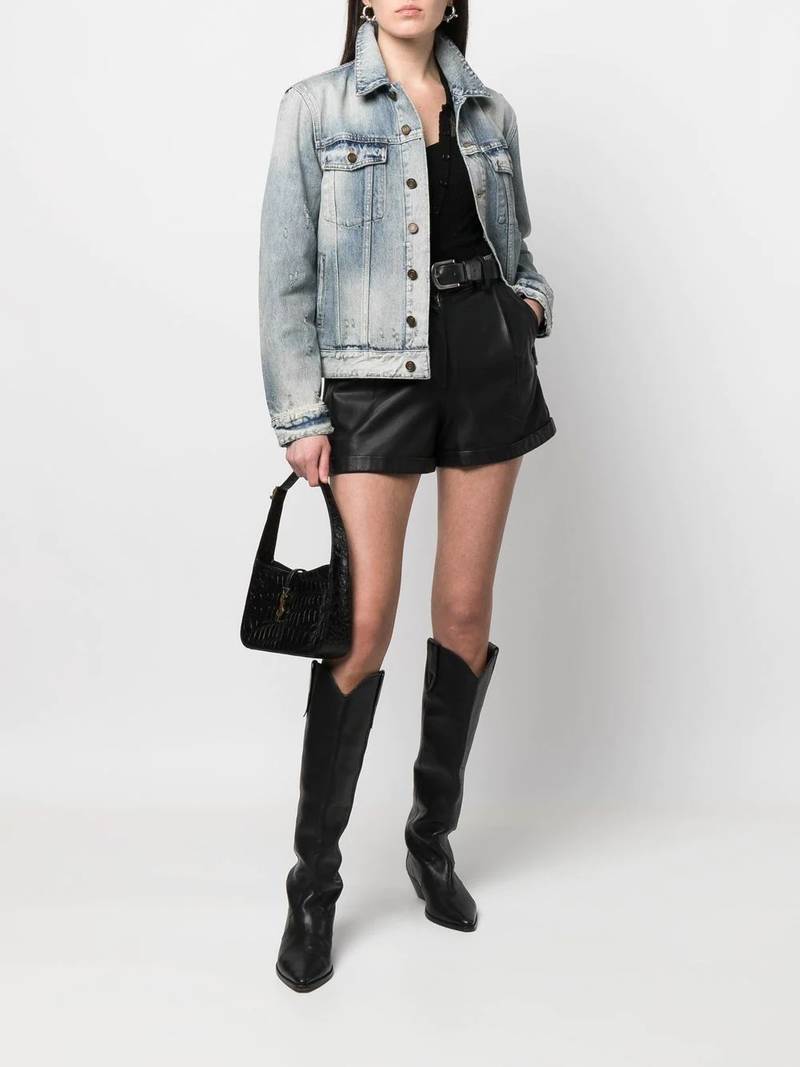 SAINT LAURENT long sleeve denim jacket outlook