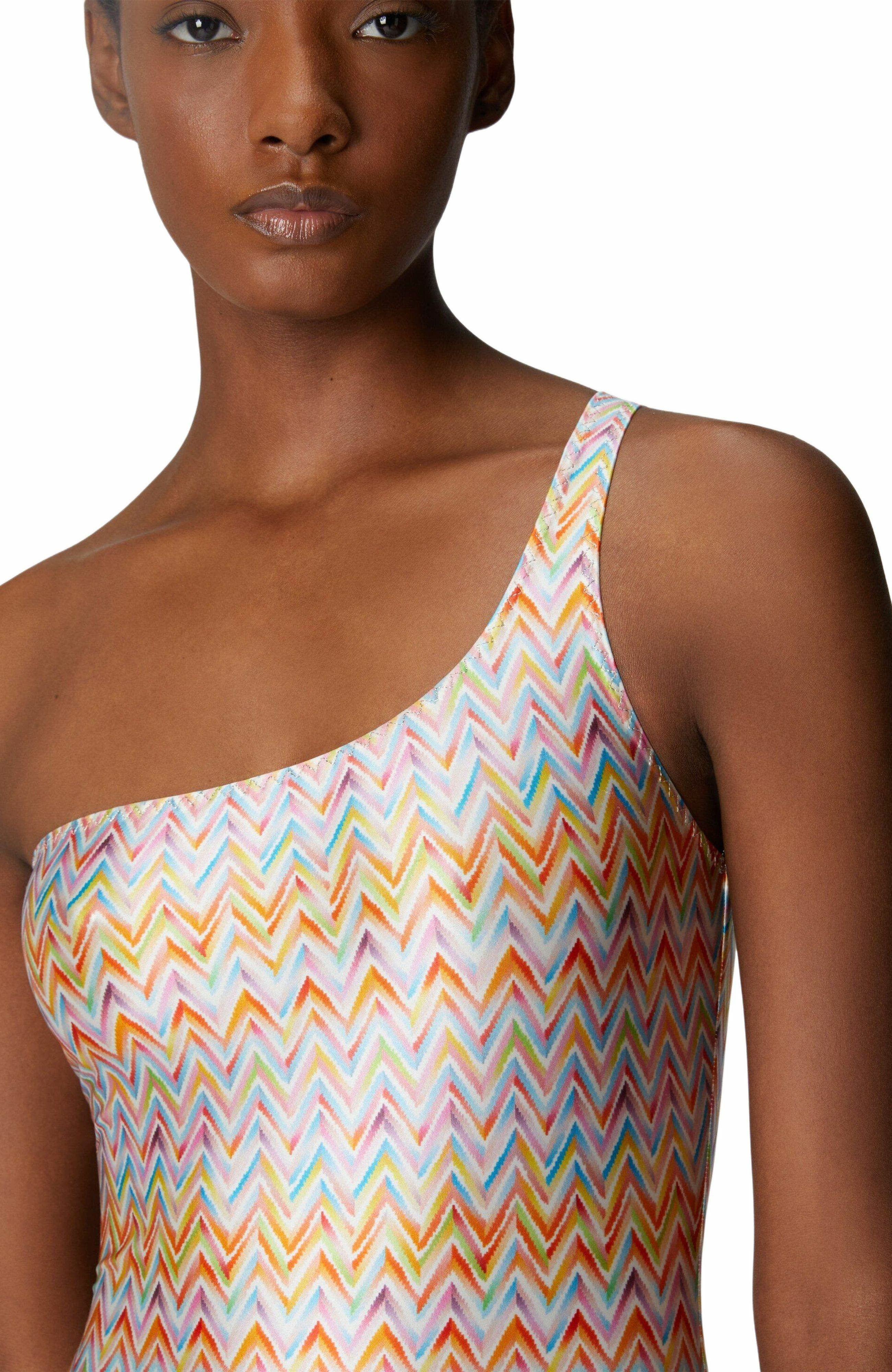 Missoni One-shoulder Swimsuit In Technical Fabric in Multicoloured at Nordstrom - 3