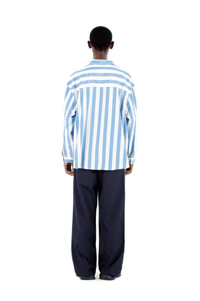 SUNNEI OVER SHIRT / white & blue stripes outlook