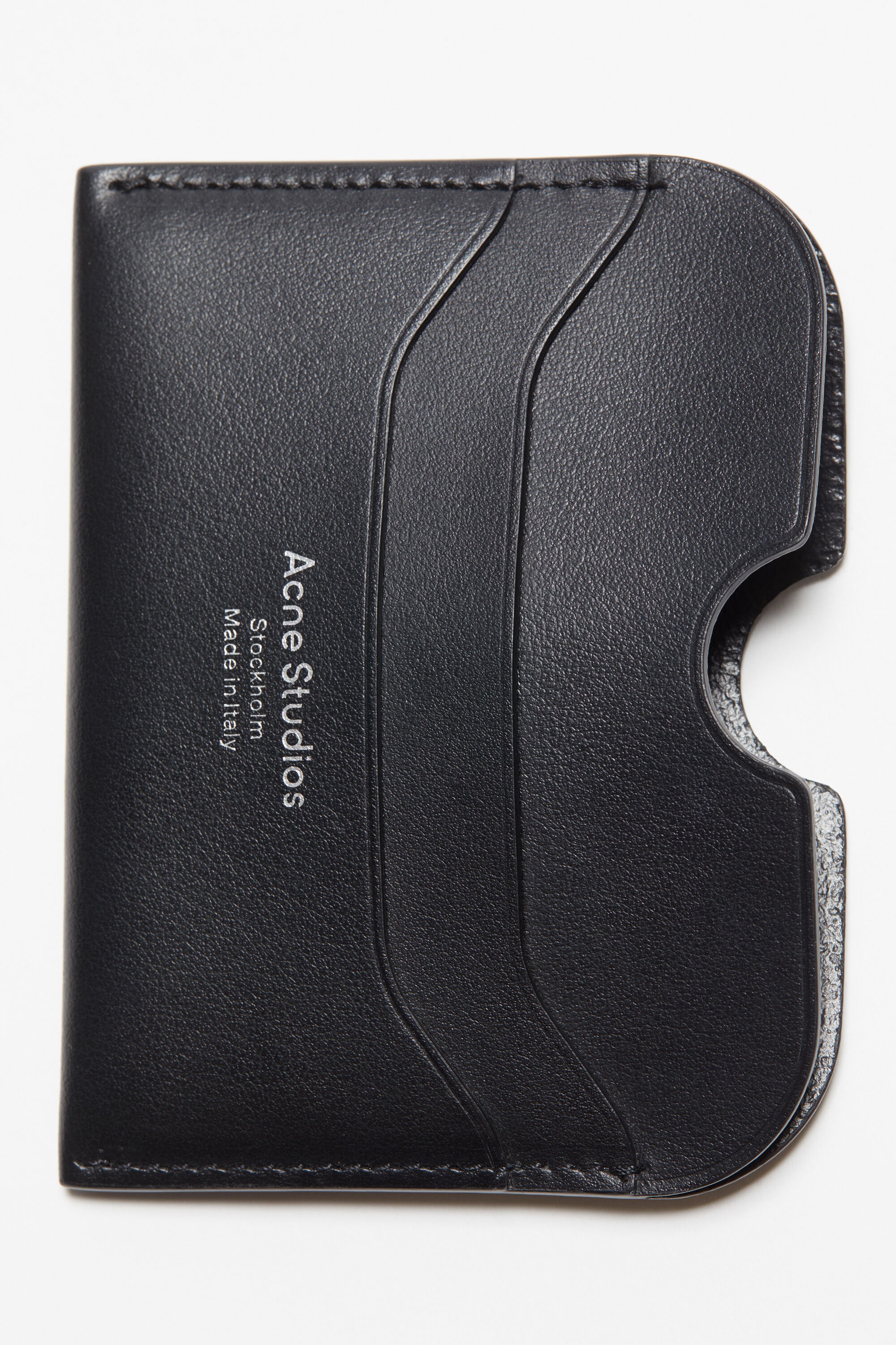 Leather card holder - Black - 6