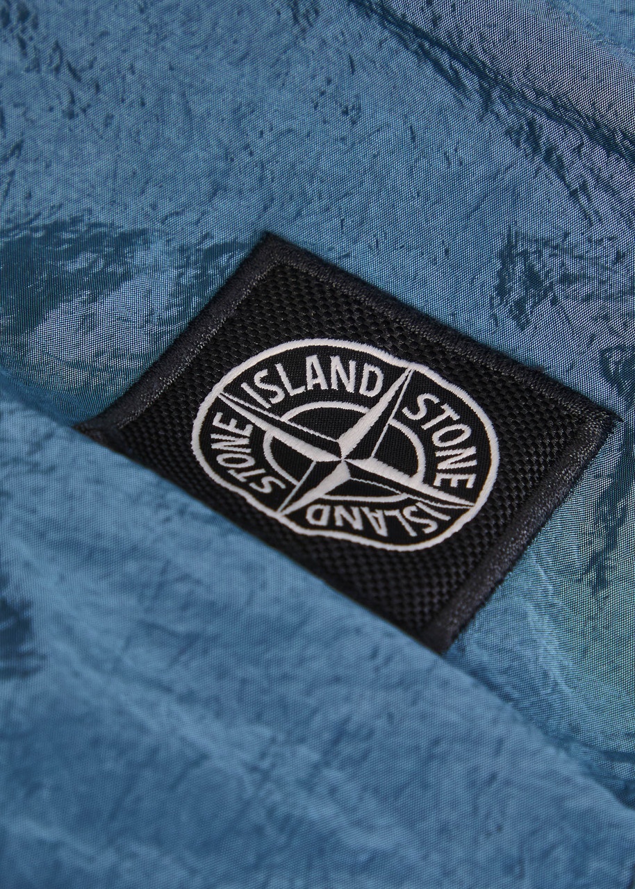 Stone Island Logo Crinkled Nylon Swim Shorts - 5