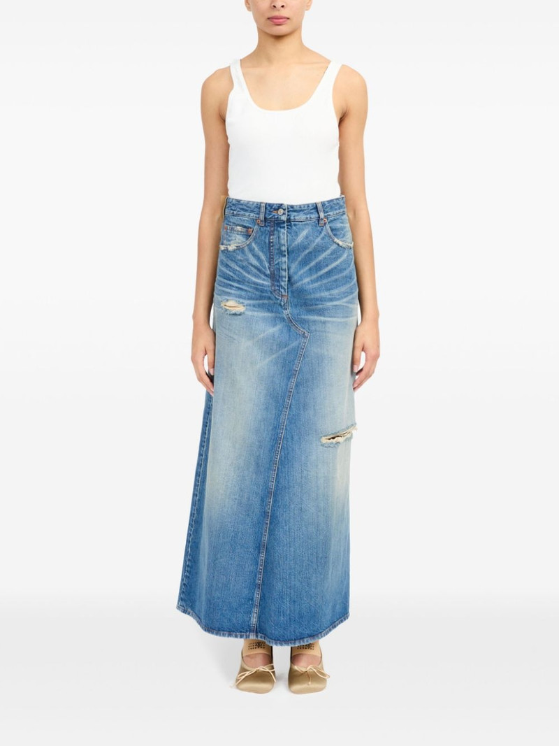 MM6 Maison Margiela logo-patch midi skirt outlook