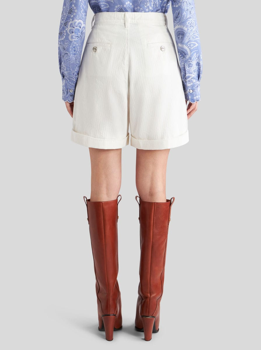 COTTON BERMUDA SHORTS WITH BUTTONS - 5
