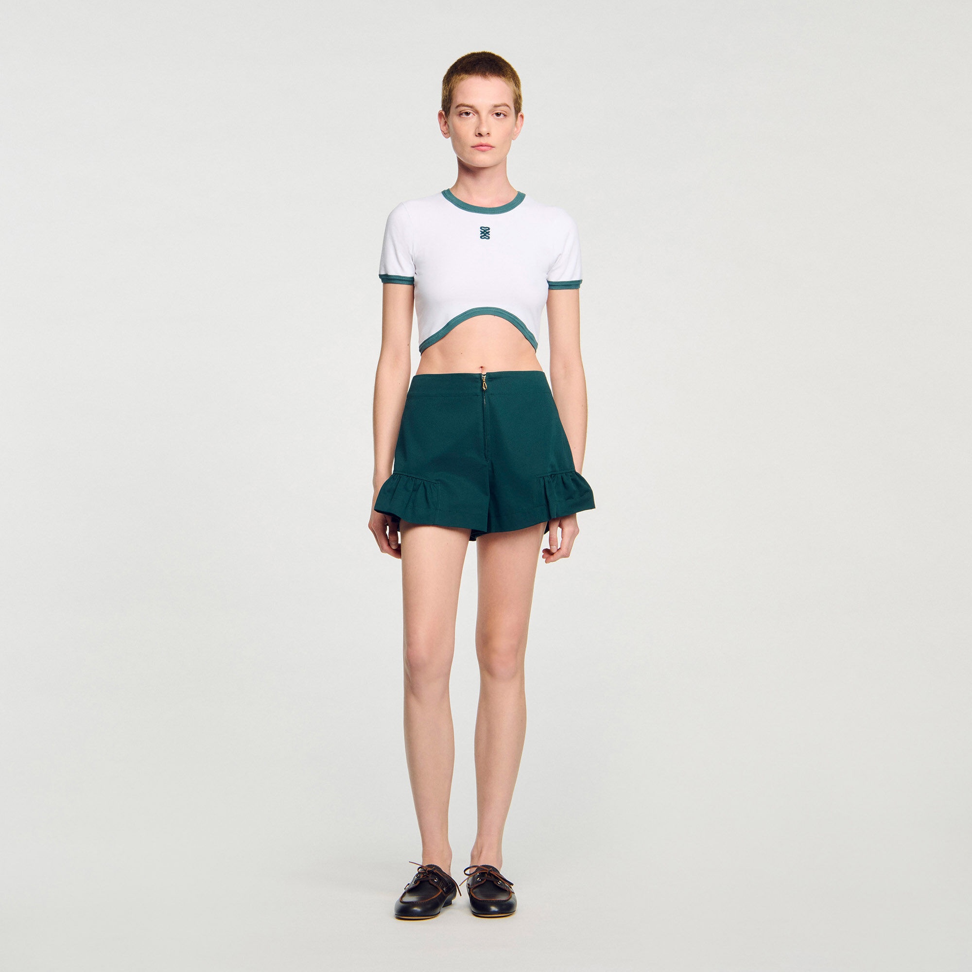 TWO-TONE CROPPED T-SHIRT - 2