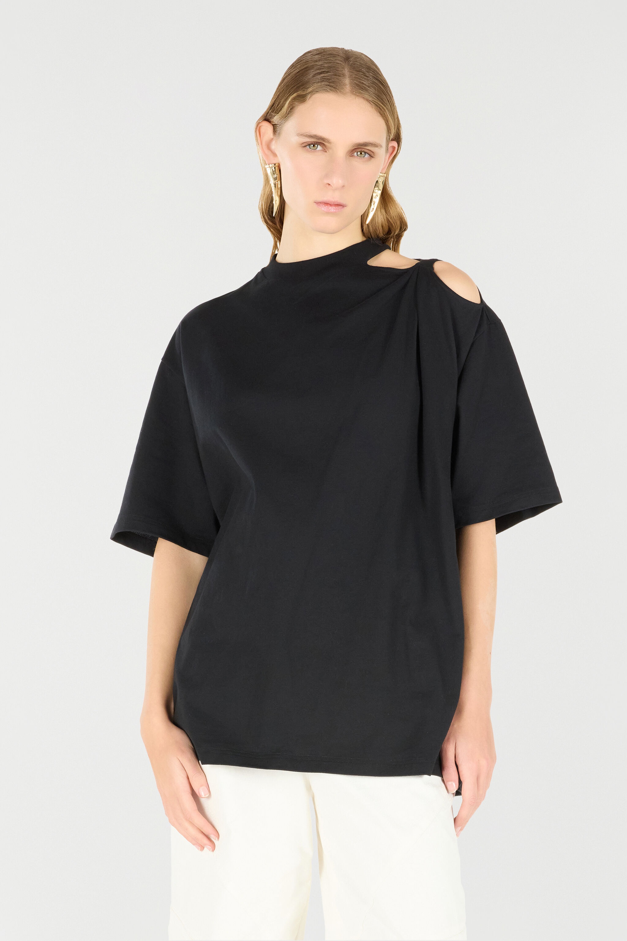 T-Shirt with Cut-Out and Tiger Head - 3