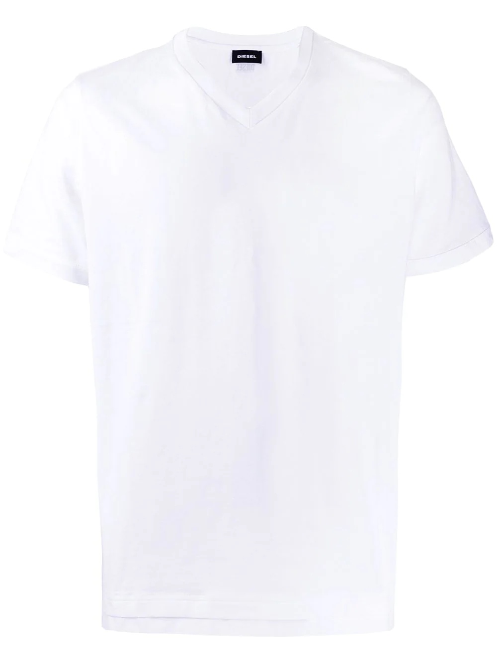 V-neck slub-cotton T-shirt - 1