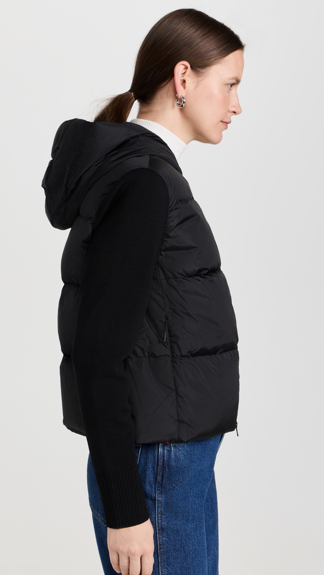 Hybridge Wide Quilt Knit Hoodie - 3