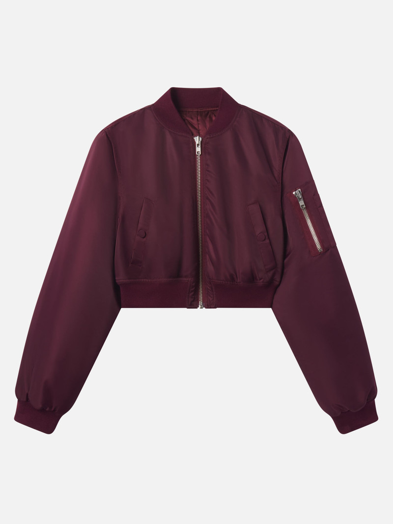 The Cropped Nylon Bomber 1