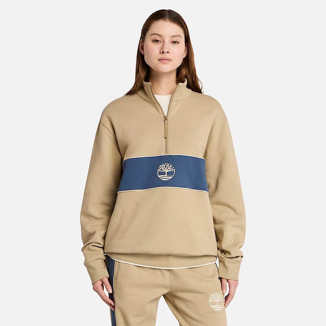 Cut-and-Sew Quarter-Zip Sweatshirt - 4