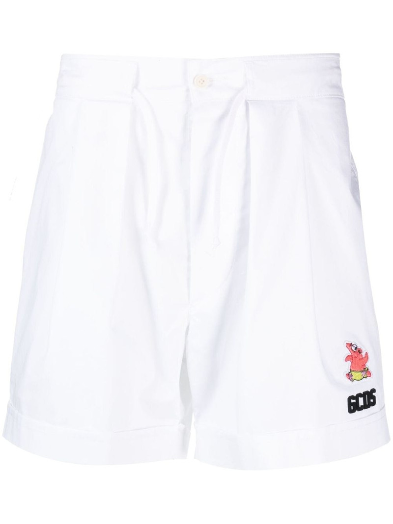 logo-patch cotton shorts 1