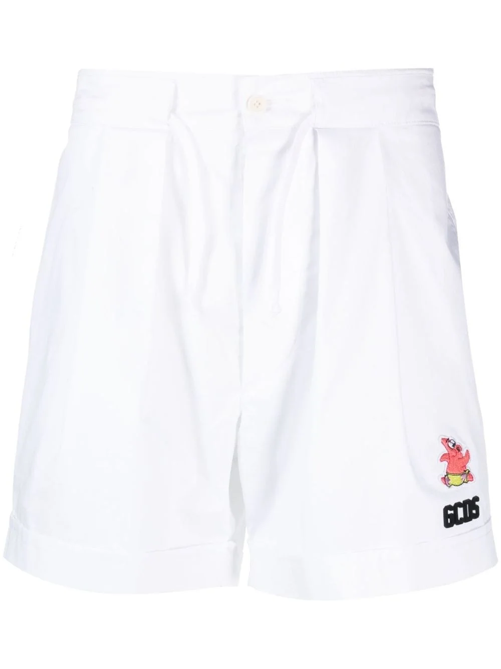 logo-patch cotton shorts - 1