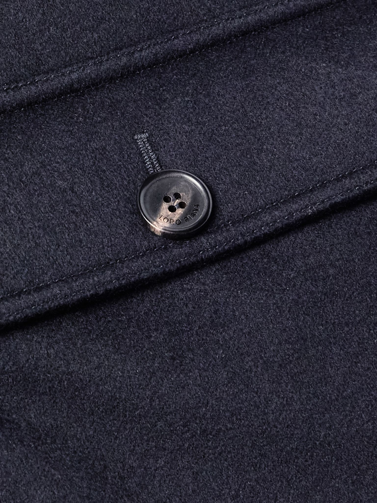 Damiano Shearling-Lined Padded Storm System® Cashmere-Felt Hooded Gilet Navy - 5