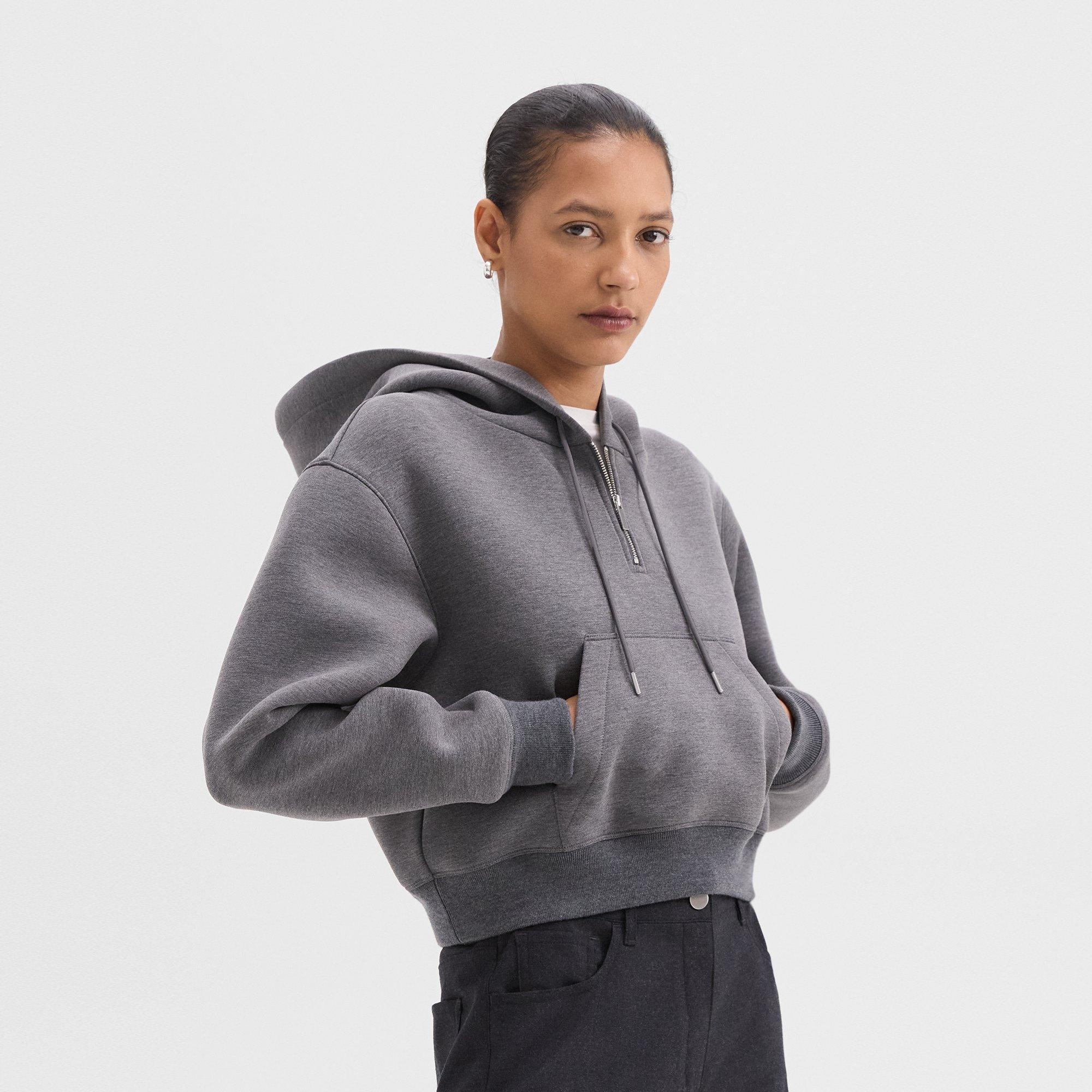 Half-Zip Hoodie in Scuba - 3