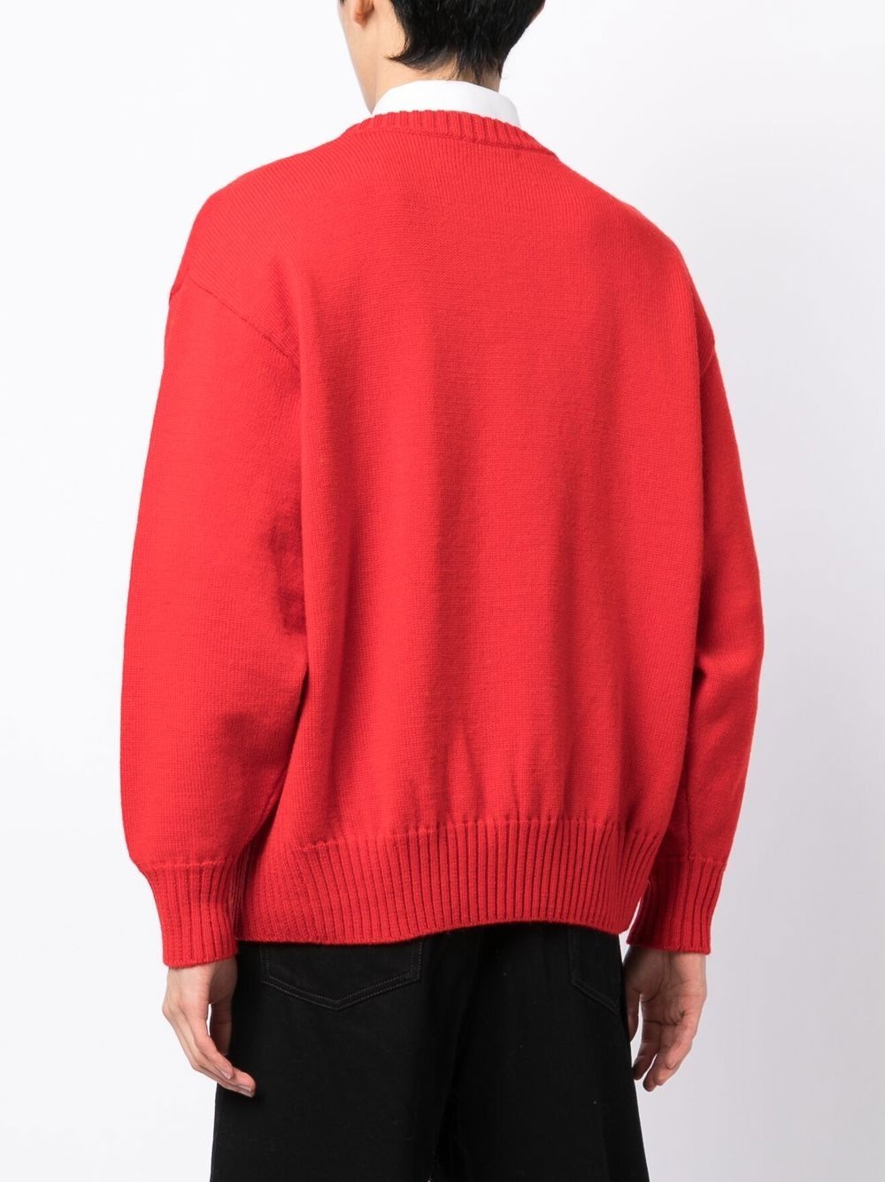 jacquard-knit wool jumper - 4