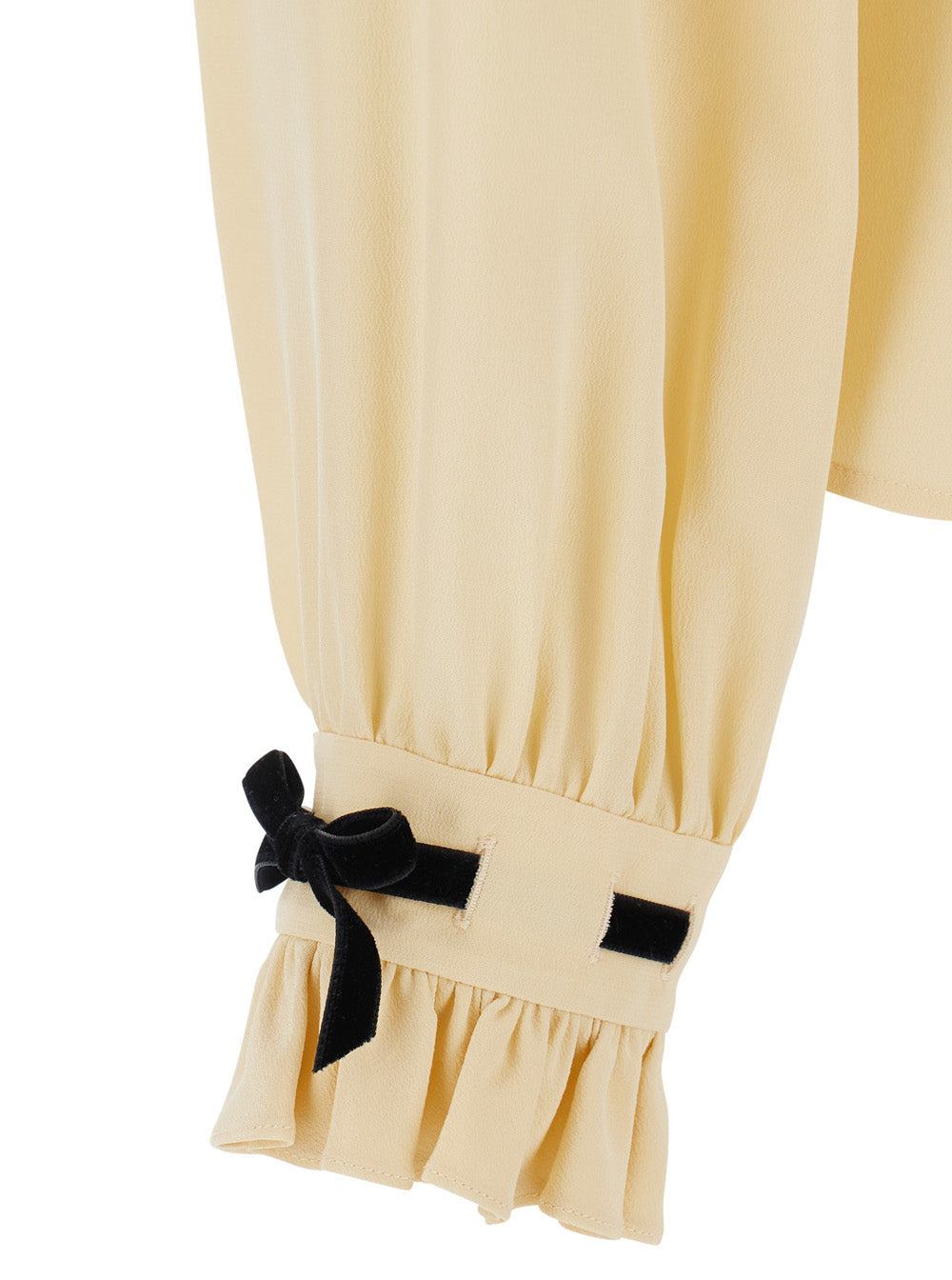 Valentino Women Beige High Neck Shirt With Ruffle Details In Silk Woman - 3