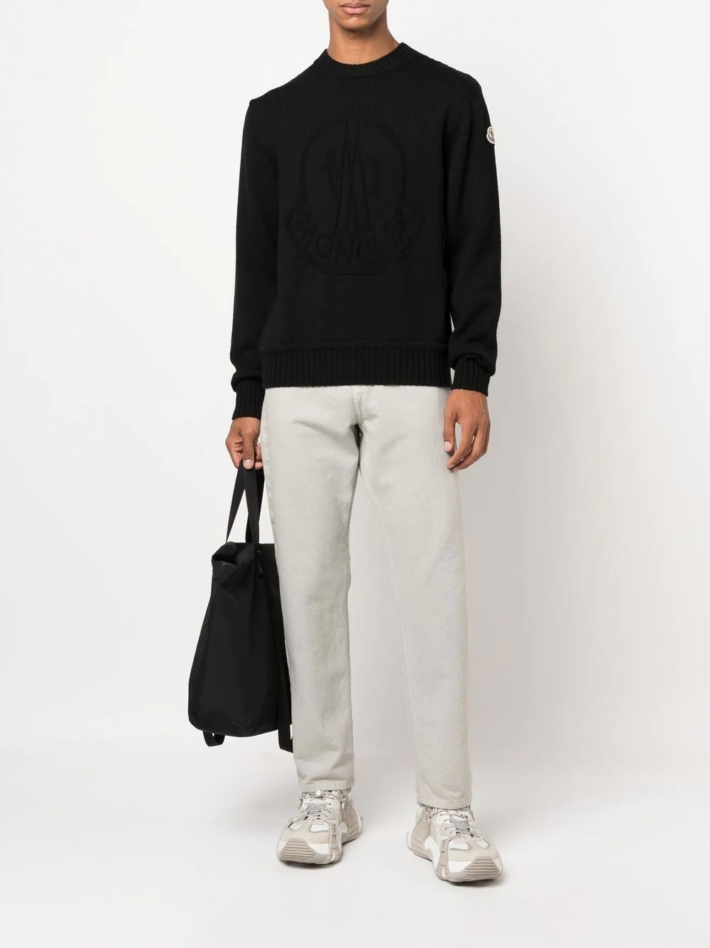 round-neck ribbed-knit jumper - 2