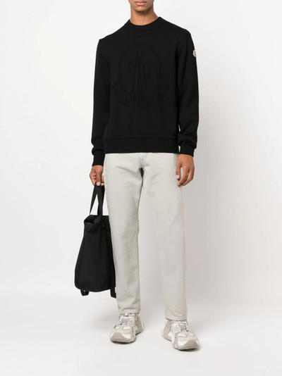 Moncler round-neck ribbed-knit jumper outlook