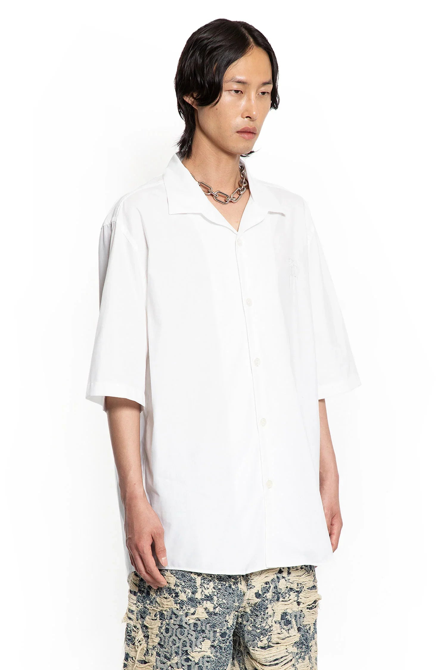 Cotton-Poplin-Bow-Logo-Shirt - 2