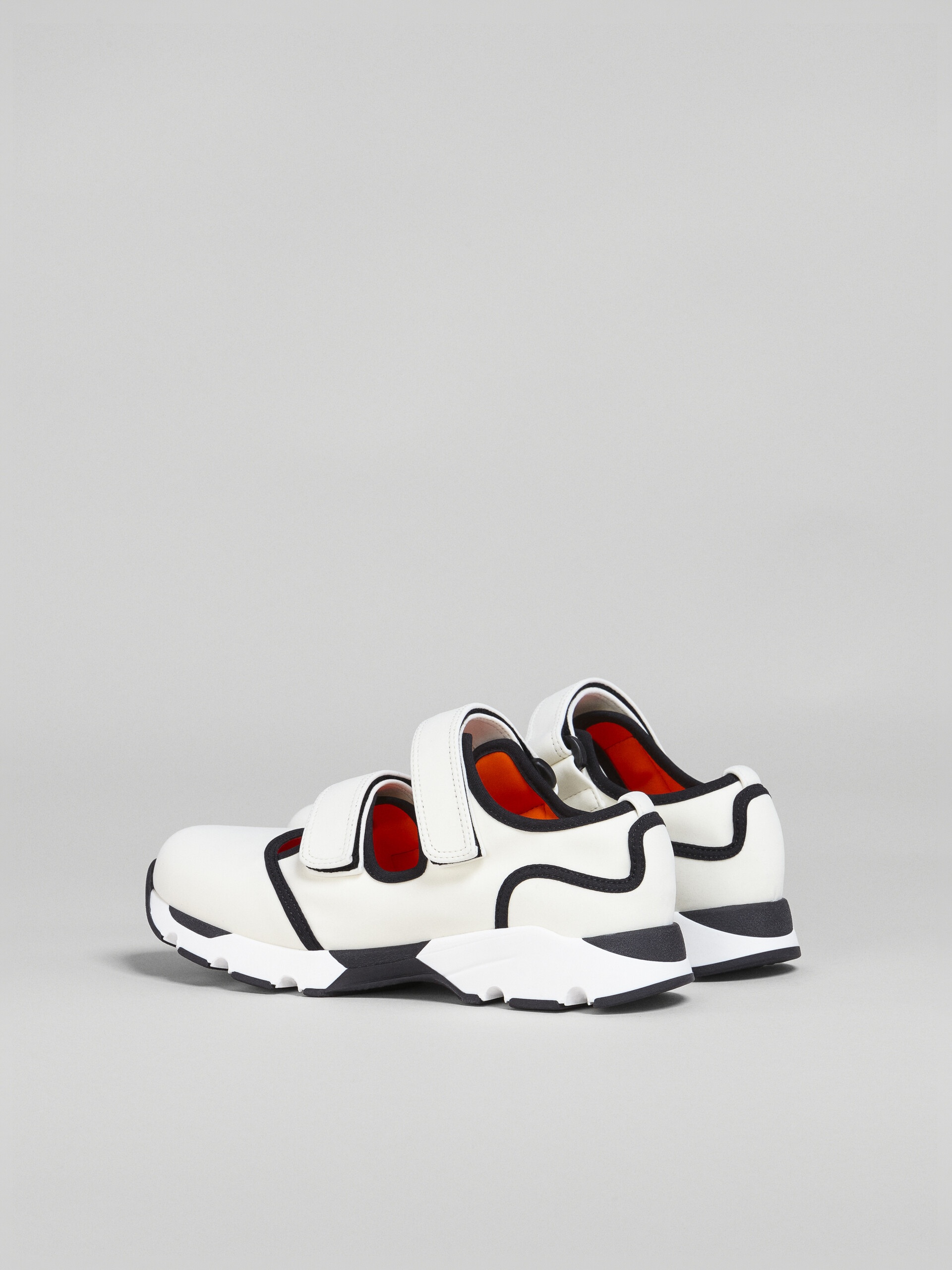 WHITE TECHNO FABRIC SNEAKERS - 3
