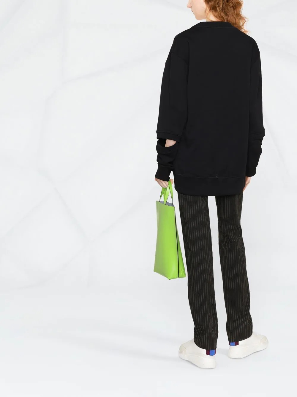 warped-logo oversized sweatshirt - 4