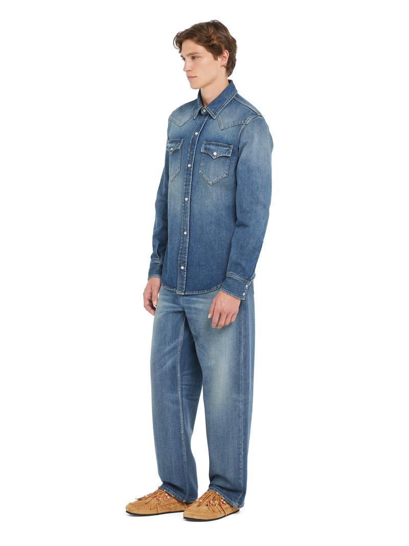 Medium Wash Denim Shirt 5