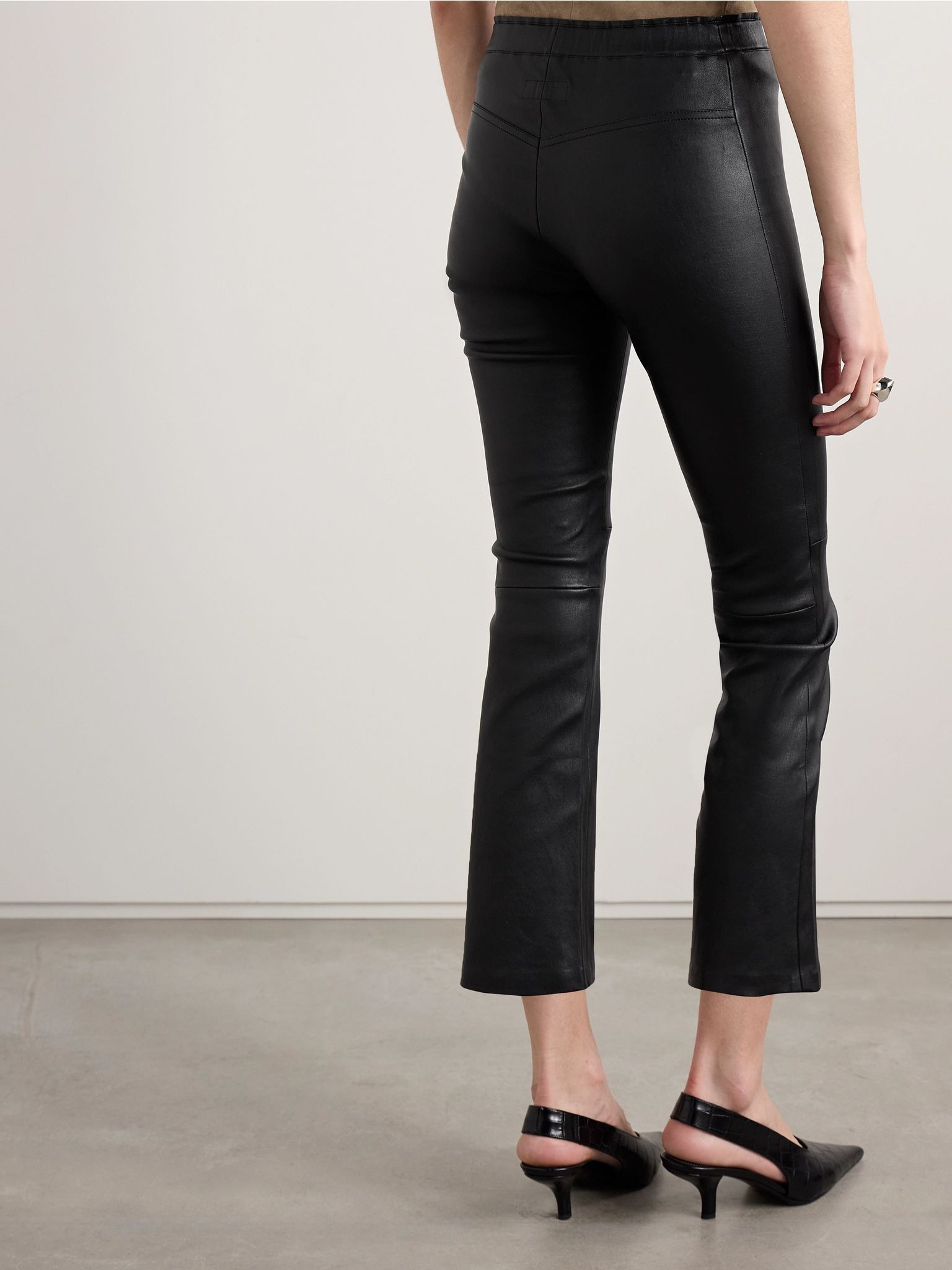 JP Twenty cropped leather flared leggings Black - 4